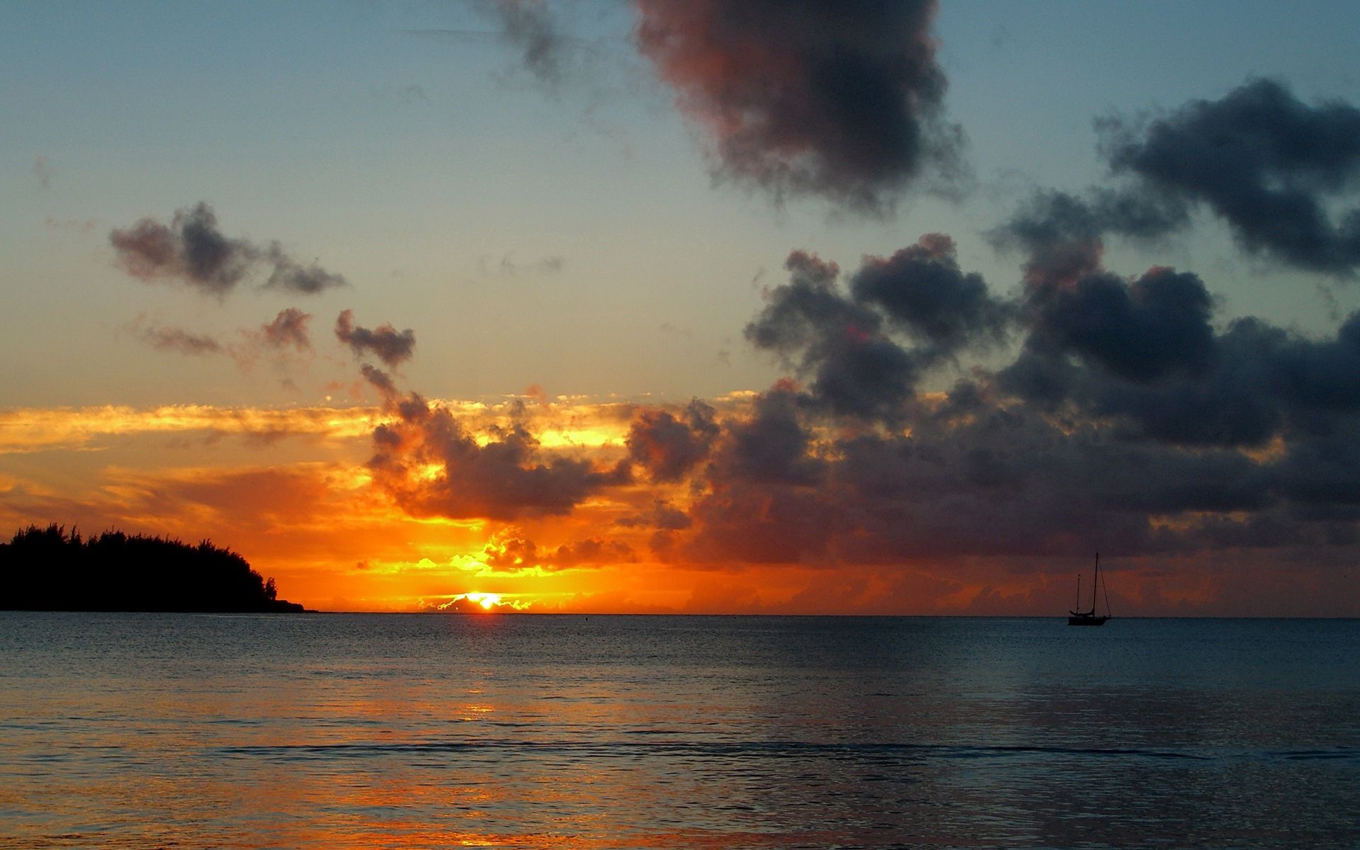 無料モバイル壁紙海, イブニング, 夕方, 自然, 日没, ハワイをダウンロードします。