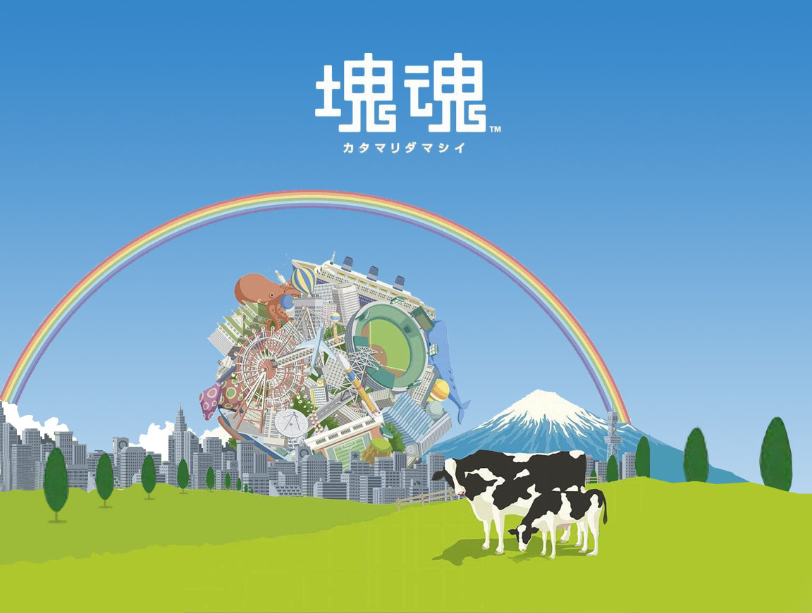 1512399 descargar fondo de pantalla videojuego, vaca, campo, katamari damashii: protectores de pantalla e imágenes gratis