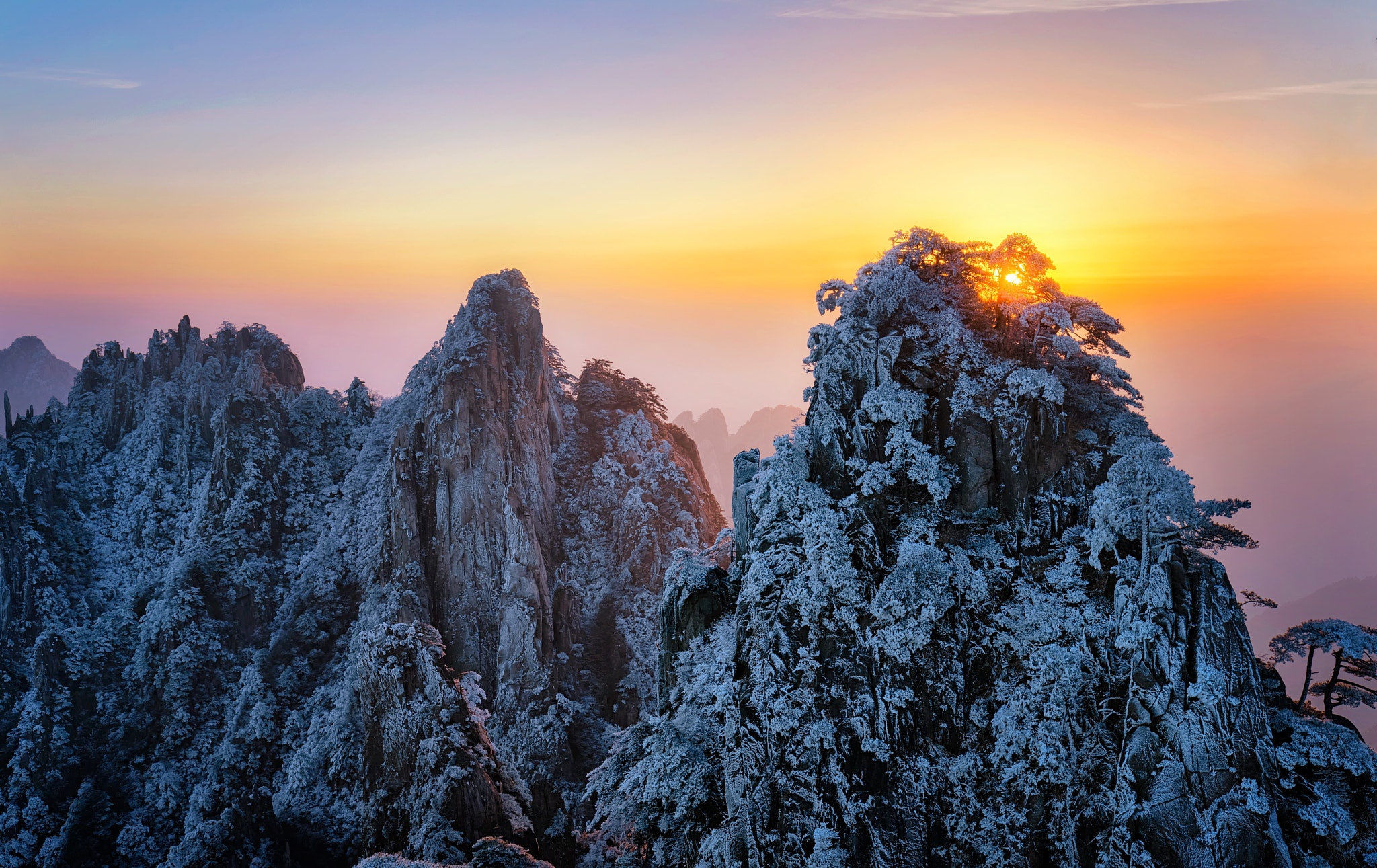 PCデスクトップに雪, 山, 地球, 日光, 山岳画像を無料でダウンロード