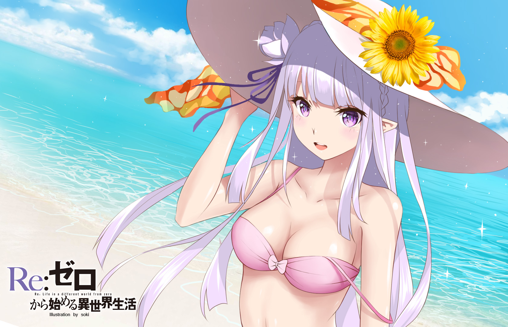 Download mobile wallpaper Anime, Bikini, Emilia (Re:zero), Re:zero Starting Life In Another World for free.