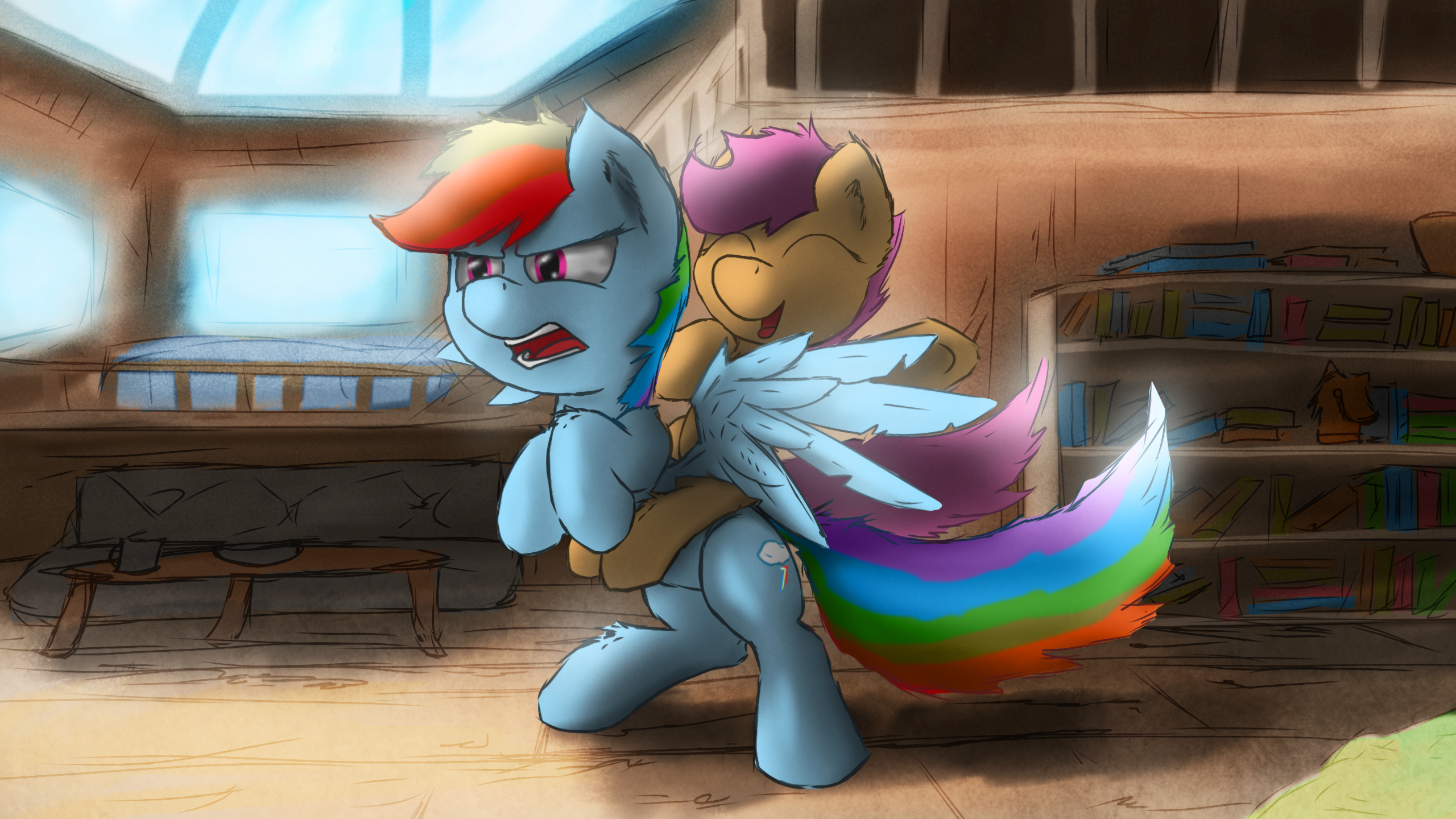 tv show, my little pony: friendship is magic, my little pony, rainbow dash, scootaloo (my little pony)