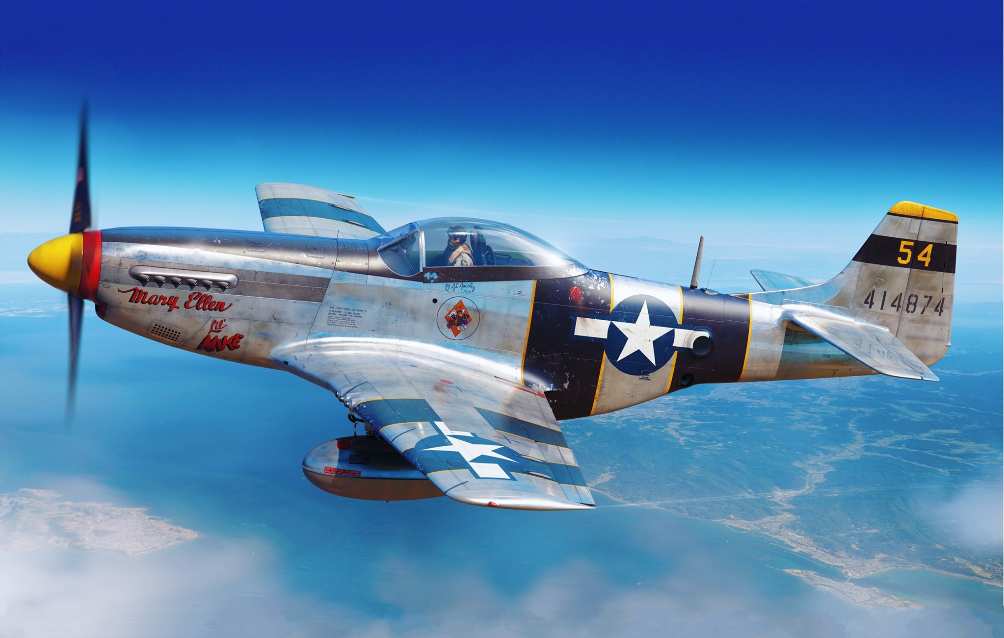 Download mobile wallpaper Military, North American P 51 Mustang, Military Aircraft for free.