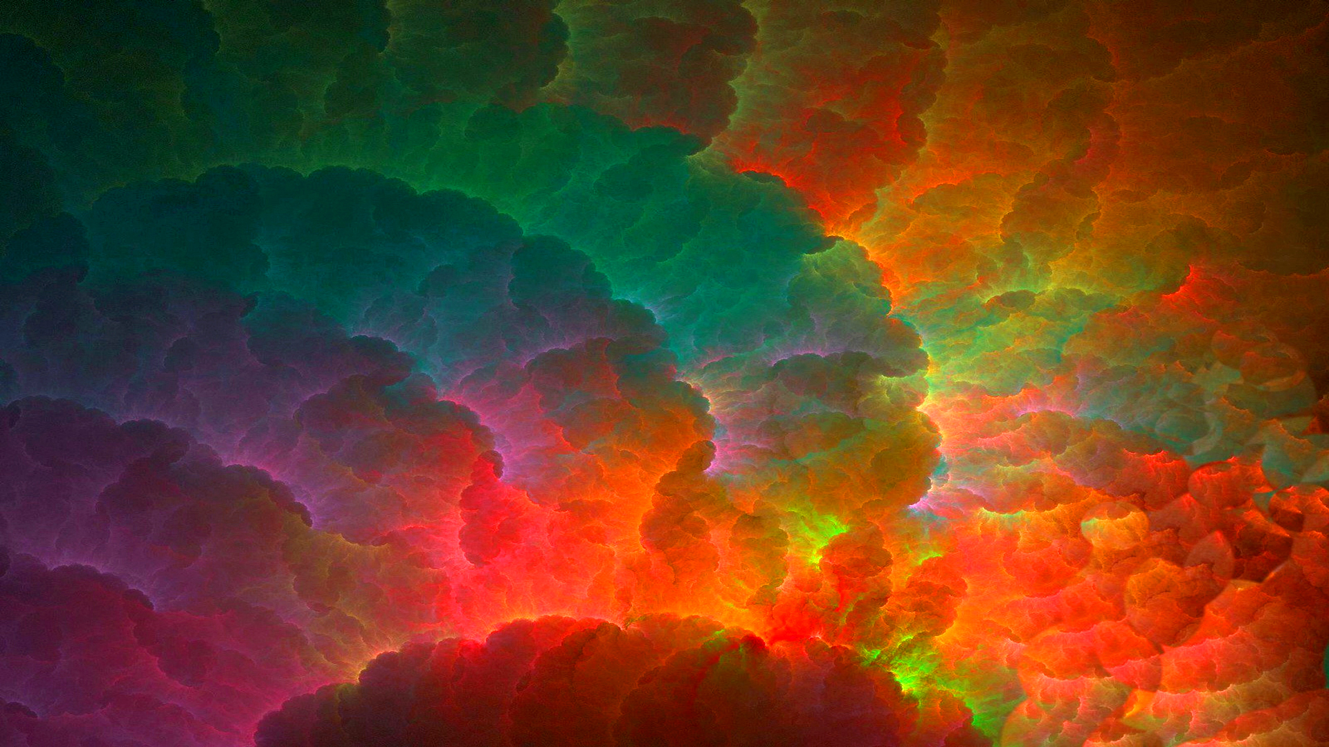 Download mobile wallpaper Abstract, Rainbow, Fractal, Colors, Cloud for free.