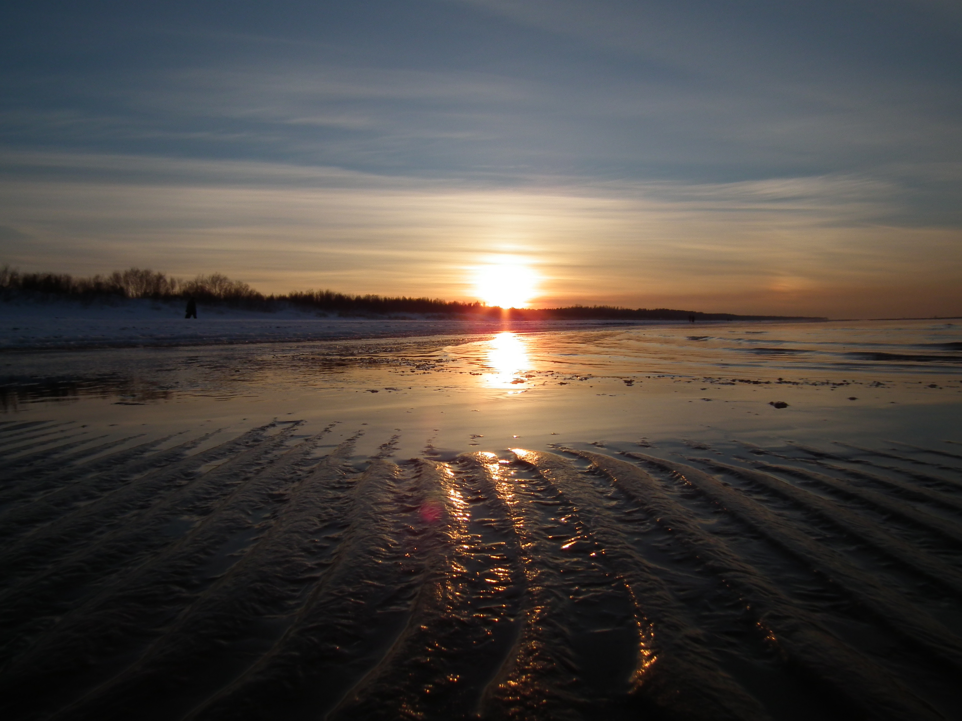 Download mobile wallpaper Sky, Sun, Sunset, Sea, Landscape for free.