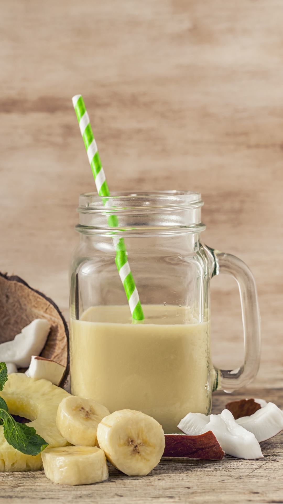 Download mobile wallpaper Food, Drink, Coconut, Smoothie for free.