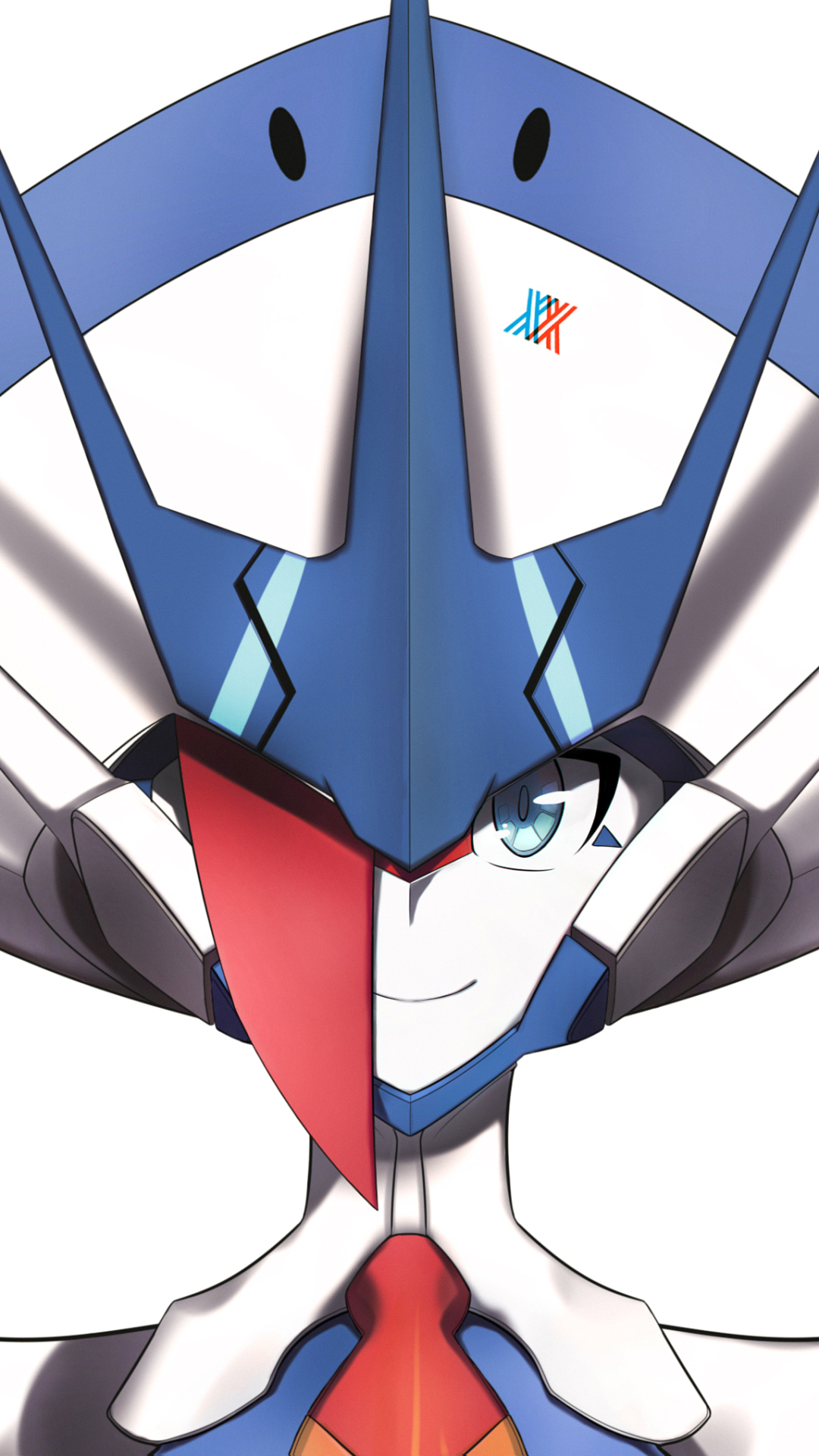 Mobile wallpaper: Anime, Smile, Robot, Blue Eyes, Darling In The Franxx,  1292322 download the picture for free.