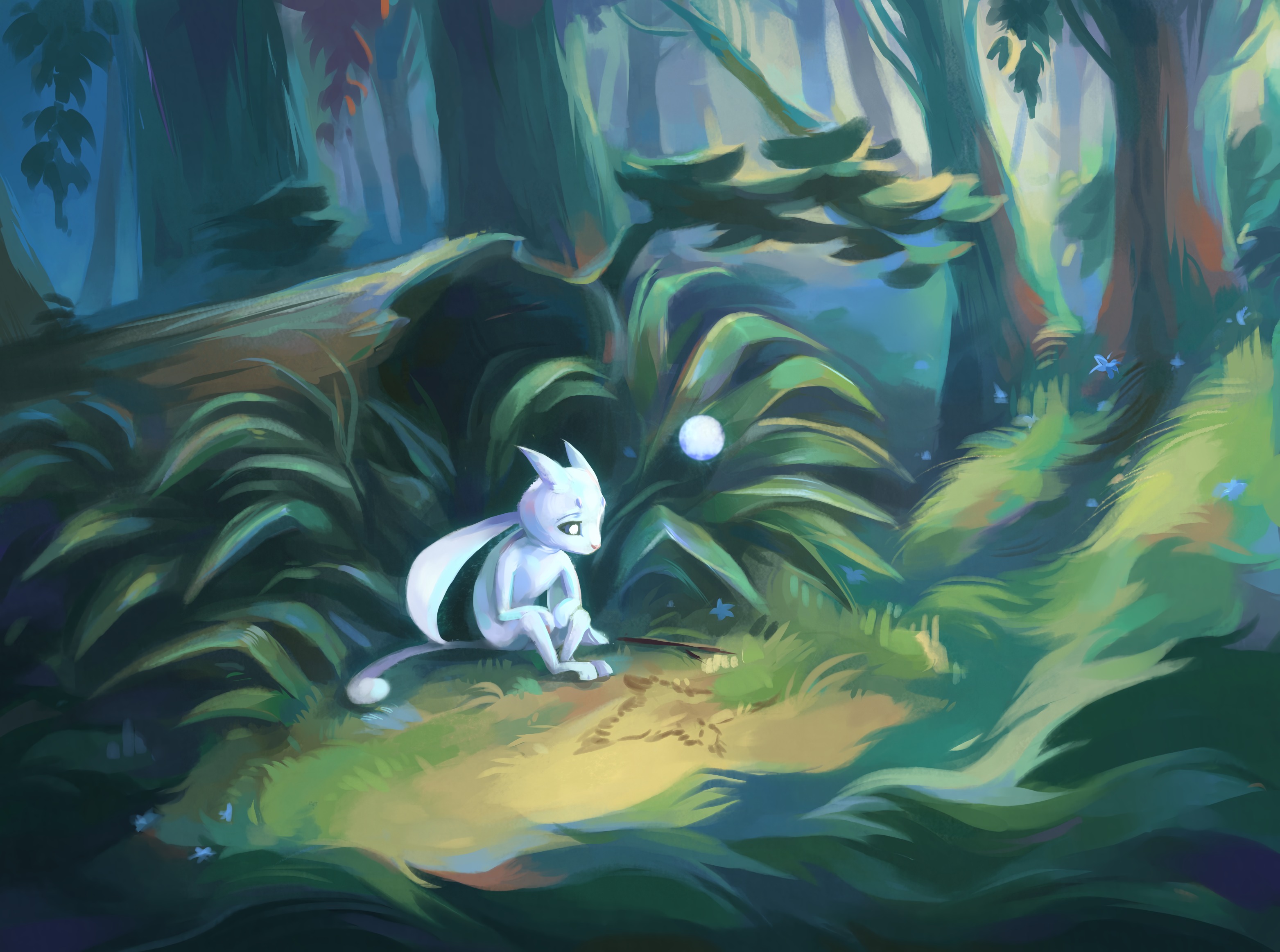 Free download wallpaper Forest, Being, Creature, Art, Fantastic on your PC desktop