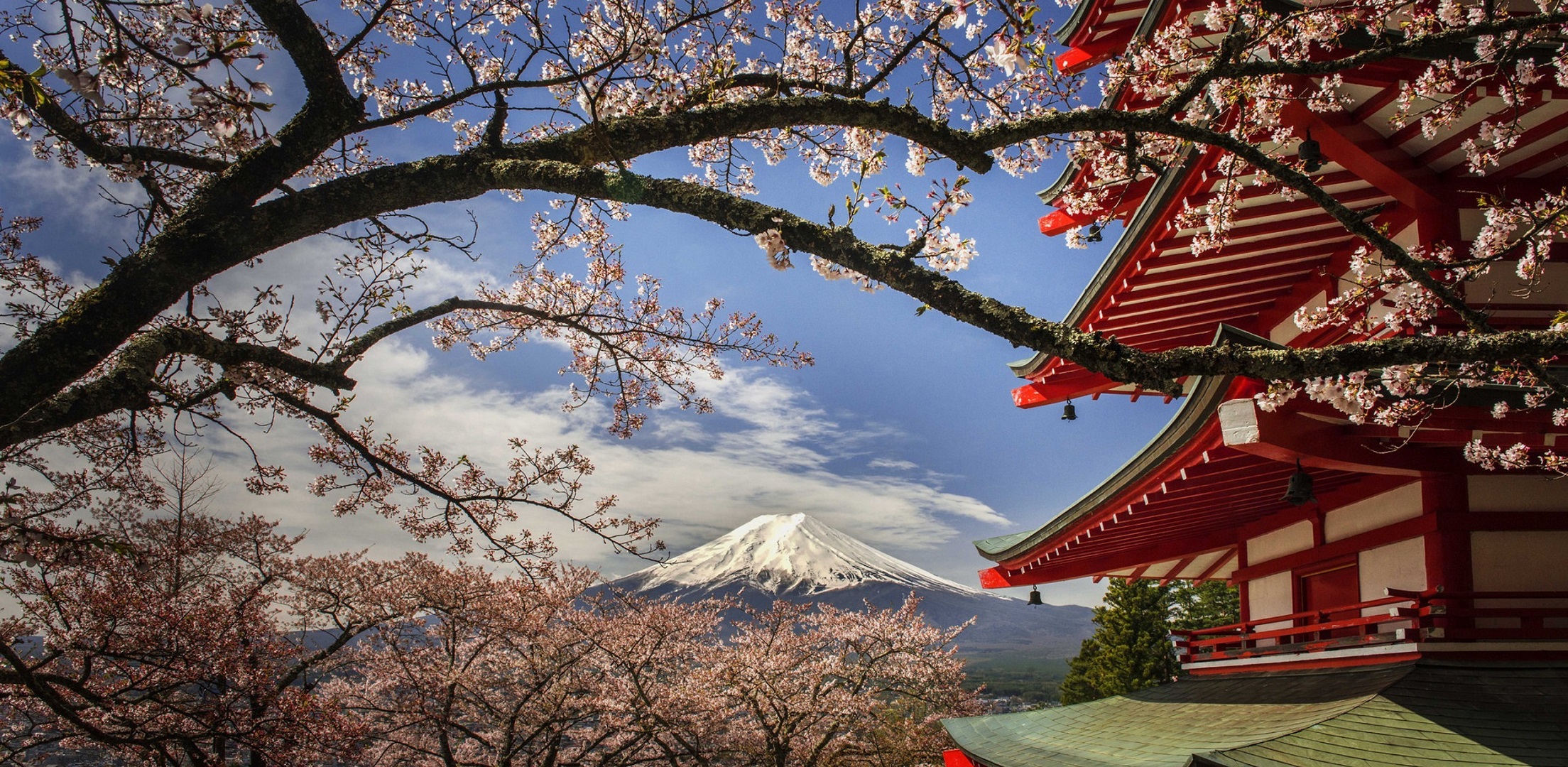 Free download wallpaper Pagoda, Japan, Religious, Chureito Pagoda on your PC desktop