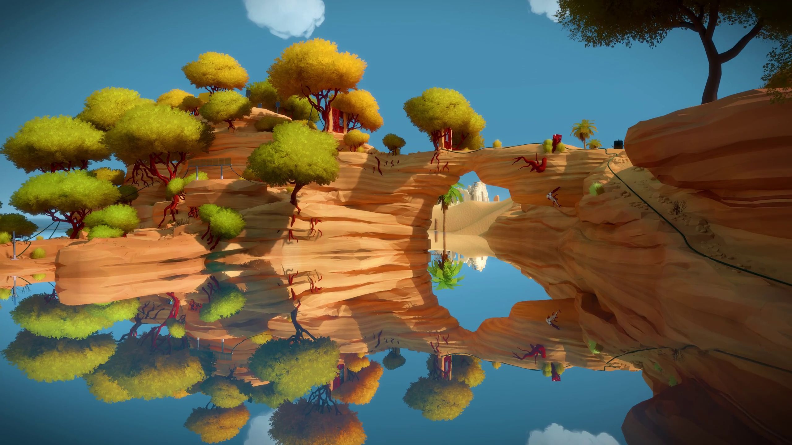 video game, the witness, reflection
