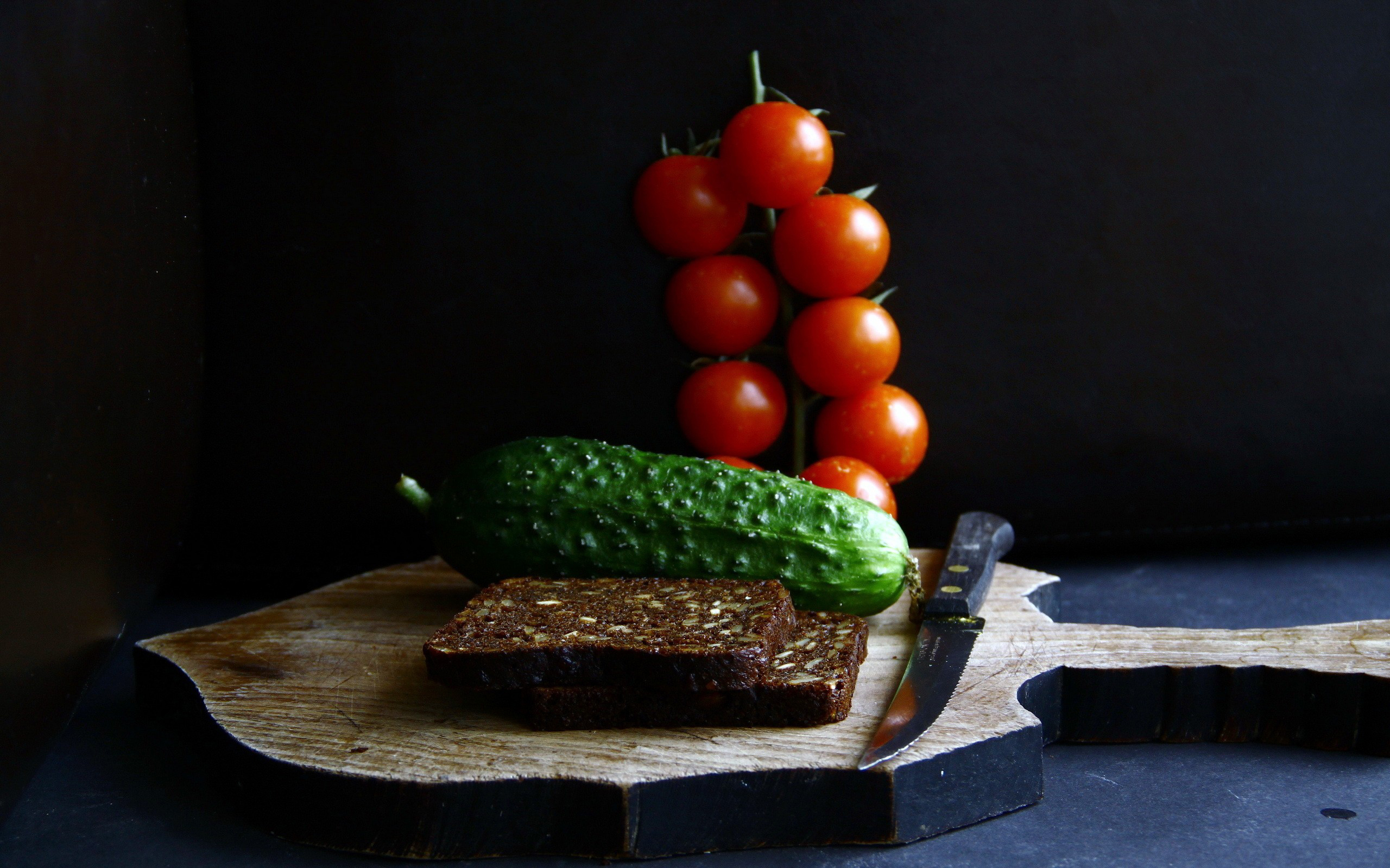 Laden Sie das Brot, Tomate, Nahrungsmittel-Bild kostenlos auf Ihren PC-Desktop herunter