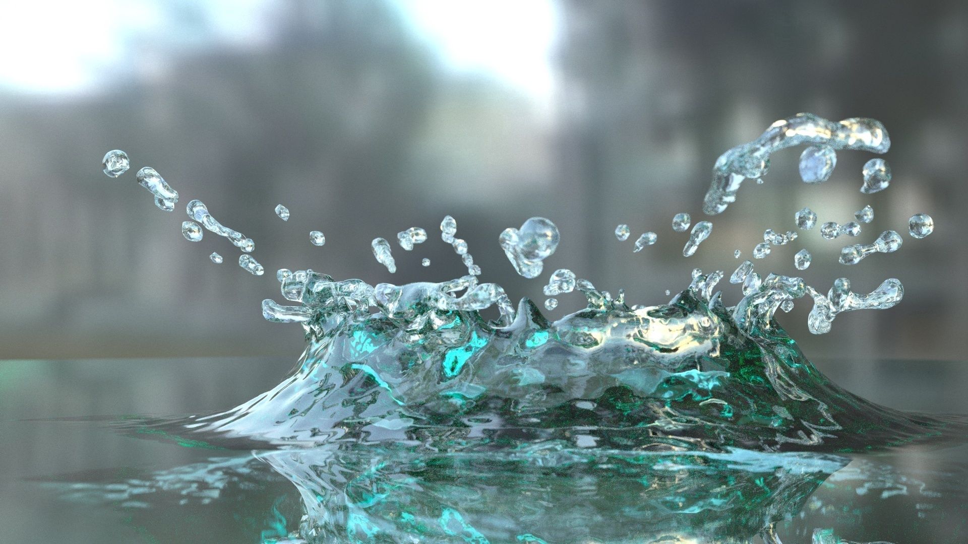 splash, water, drops, macro, spray HD for desktop 1080p