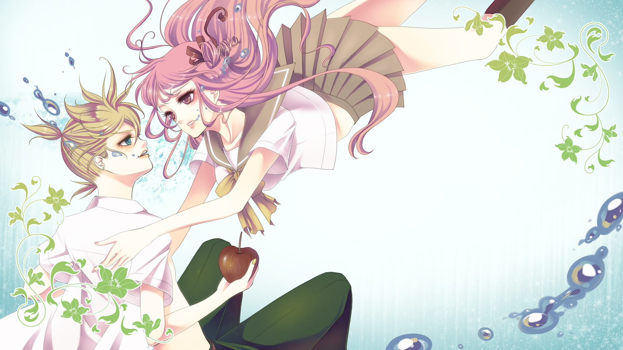 Download mobile wallpaper Anime, Vocaloid, Luka Megurine, Len Kagamine for free.