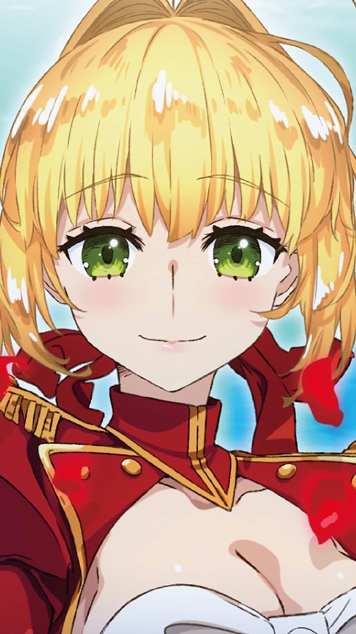 anime, fate/extra last encore, saber (fate series), blonde, green eyes