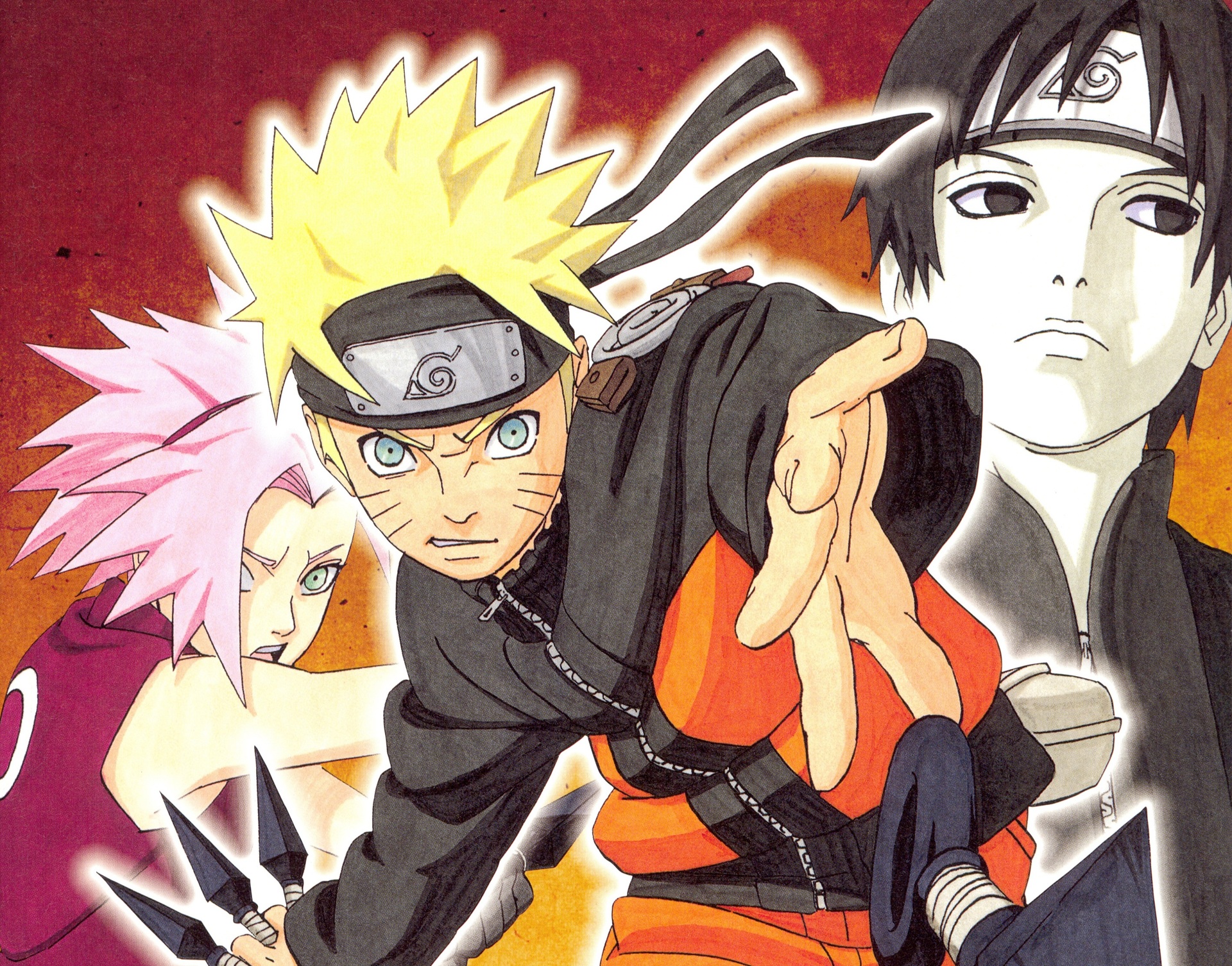 Baixar papel de parede para celular de Anime, Naruto, Sakura Haruno, Naruto Uzumaki, Sai (Naruto) gratuito.