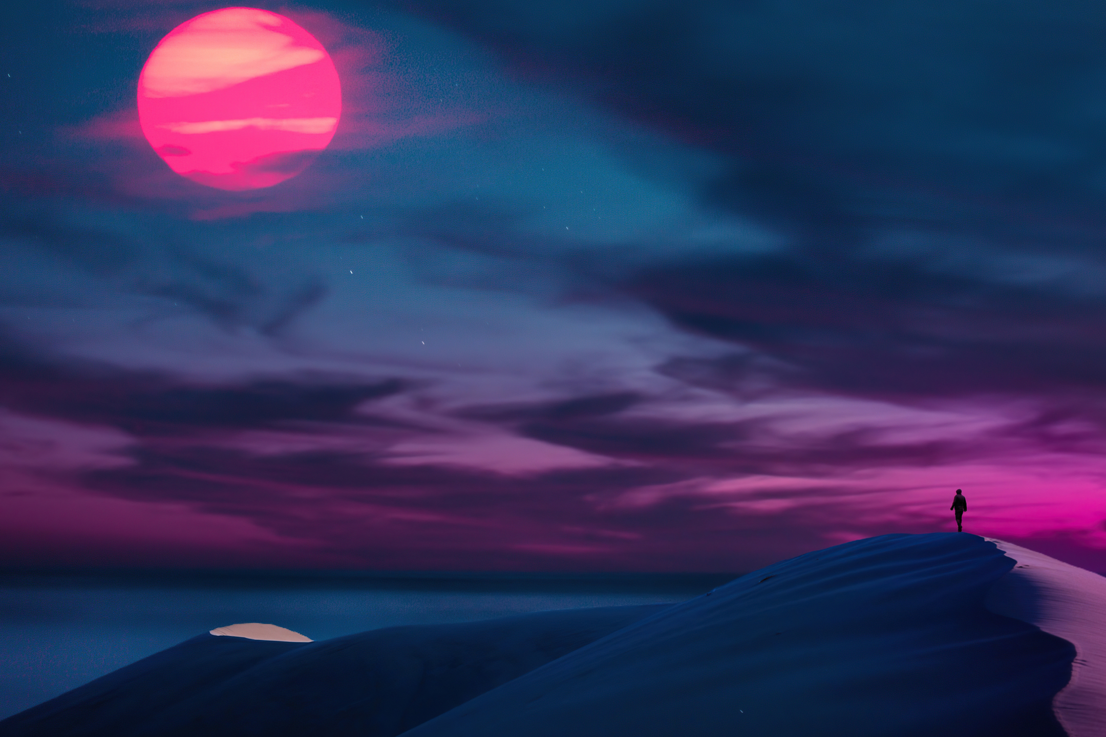 Laden Sie das Wüste, Nacht, Künstlerisch-Bild kostenlos auf Ihren PC-Desktop herunter