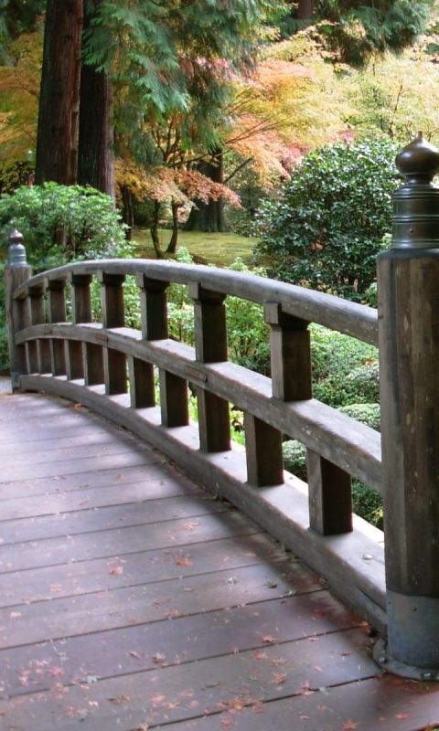 Download mobile wallpaper Bridges, Tree, Bridge, Garden, Japan, Man Made for free.