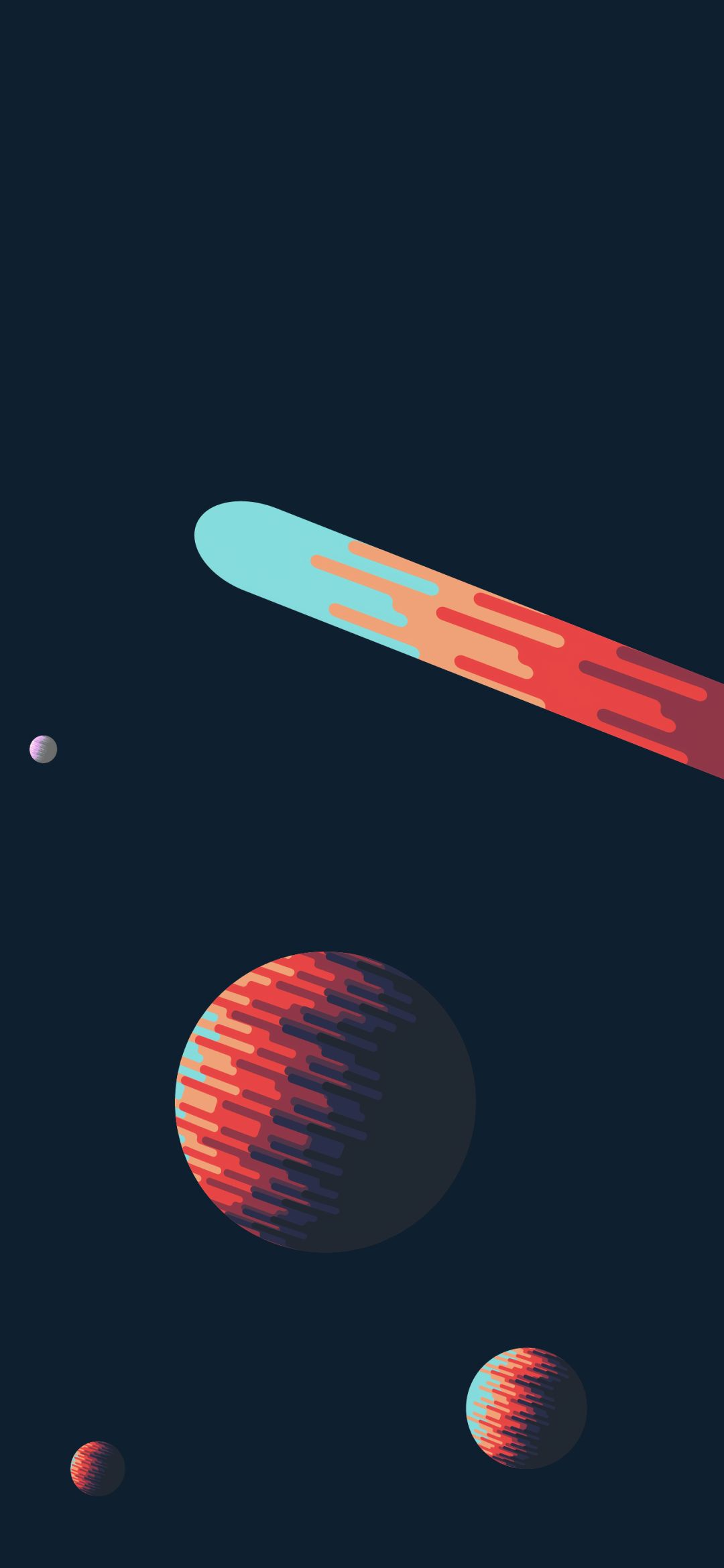 Download mobile wallpaper Space, Planet, Artistic, Comet, Minimalist for free.