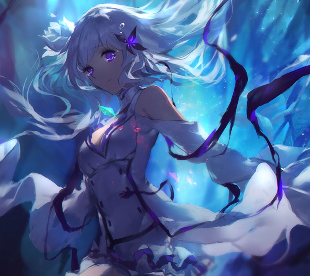 Descarga gratuita de fondo de pantalla para móvil de Animado, Pelo Blanco, Emilia (Re:zero), Re:zero Comenzando La Vida En Otro Mundo.