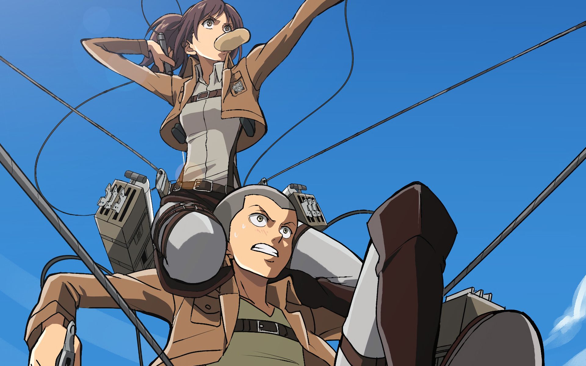 Handy-Wallpaper Animes, Attack On Titan, Sasha Bluse, Conni Springer kostenlos herunterladen.