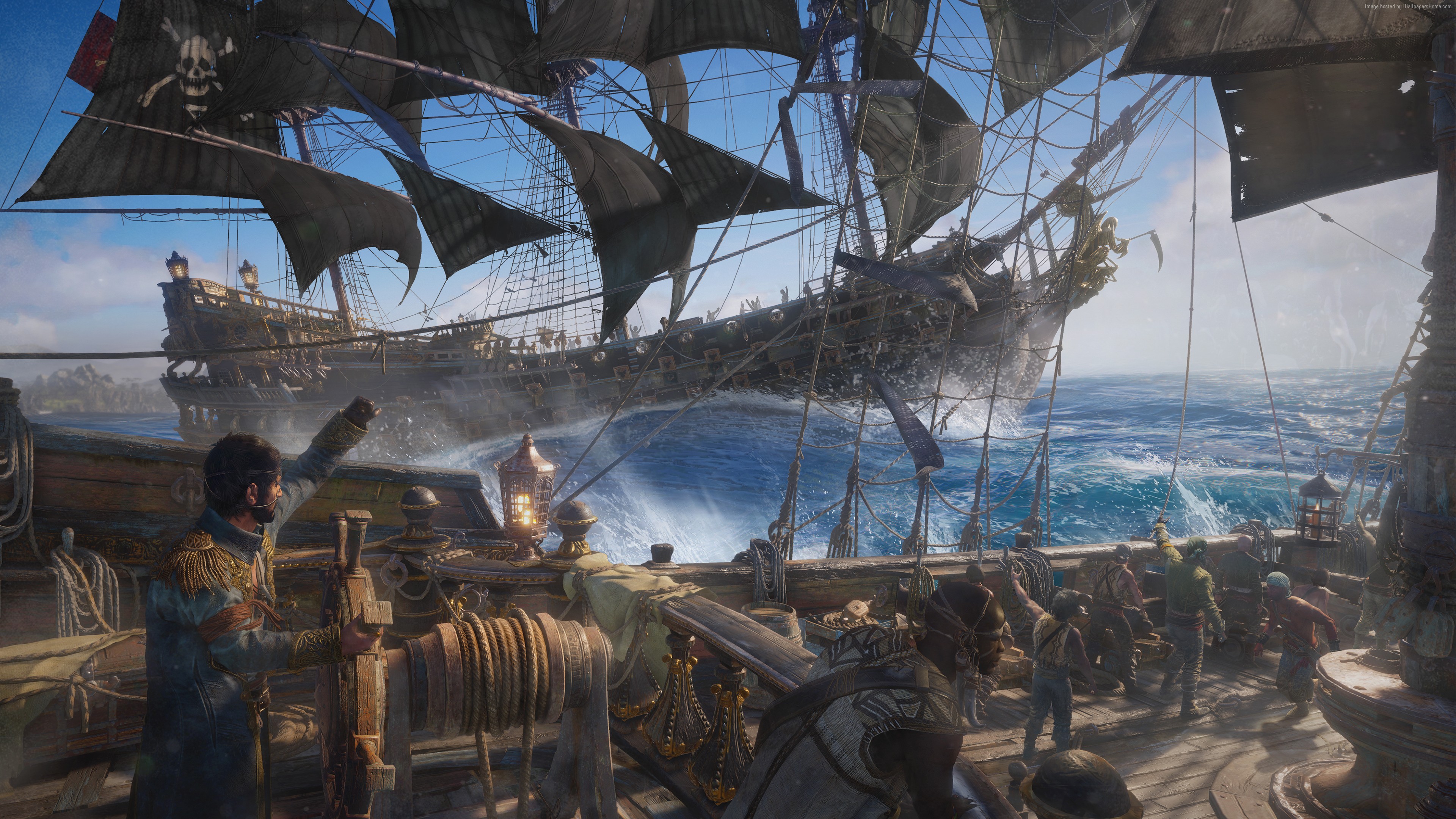 video game, skull and bones, pirate, ship