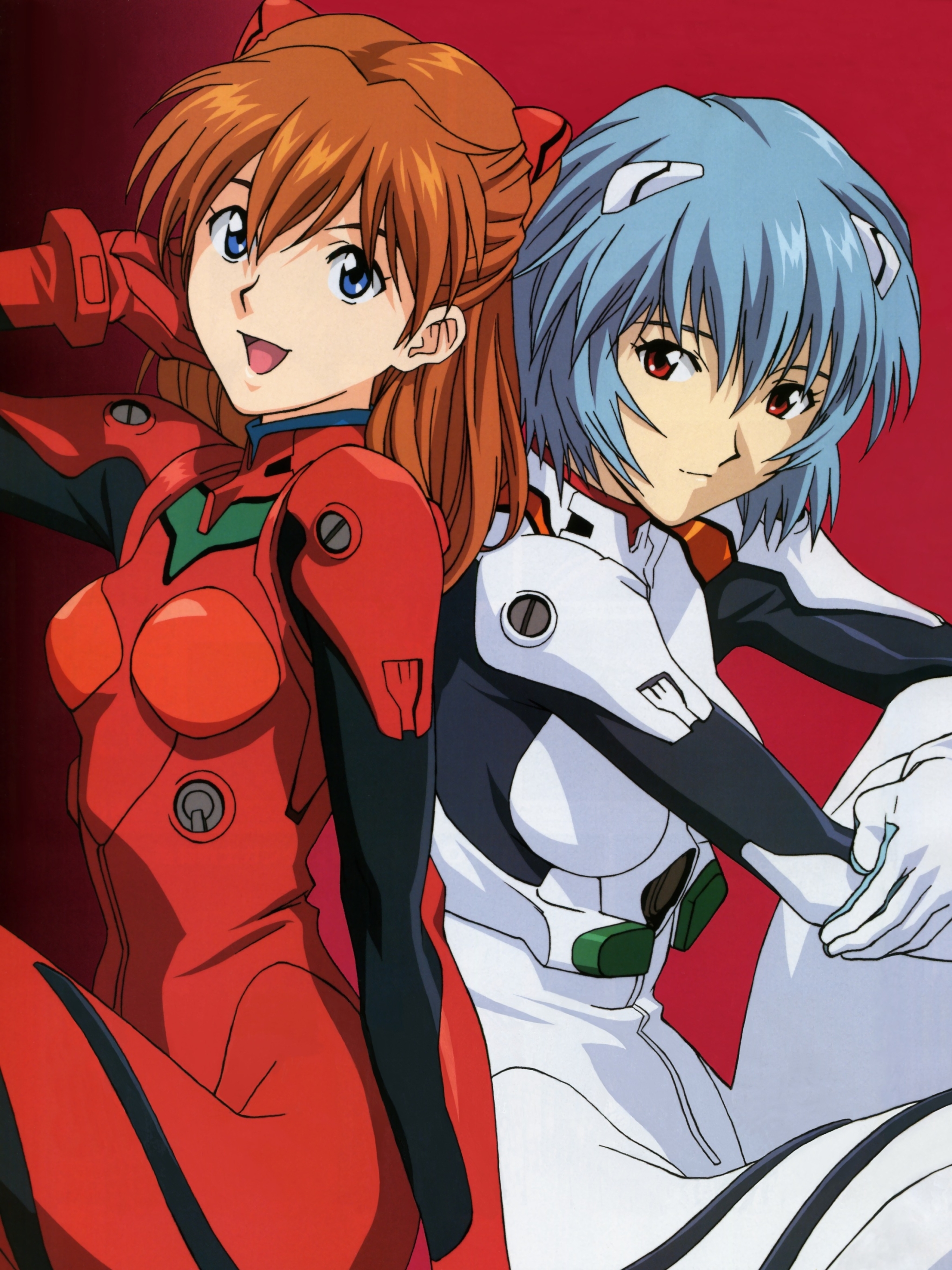 Laden Sie das Evangelion, Animes, Neon Genesis Evangelion, Asuka Langley Sohryu, Rei Ayanami-Bild kostenlos auf Ihren PC-Desktop herunter