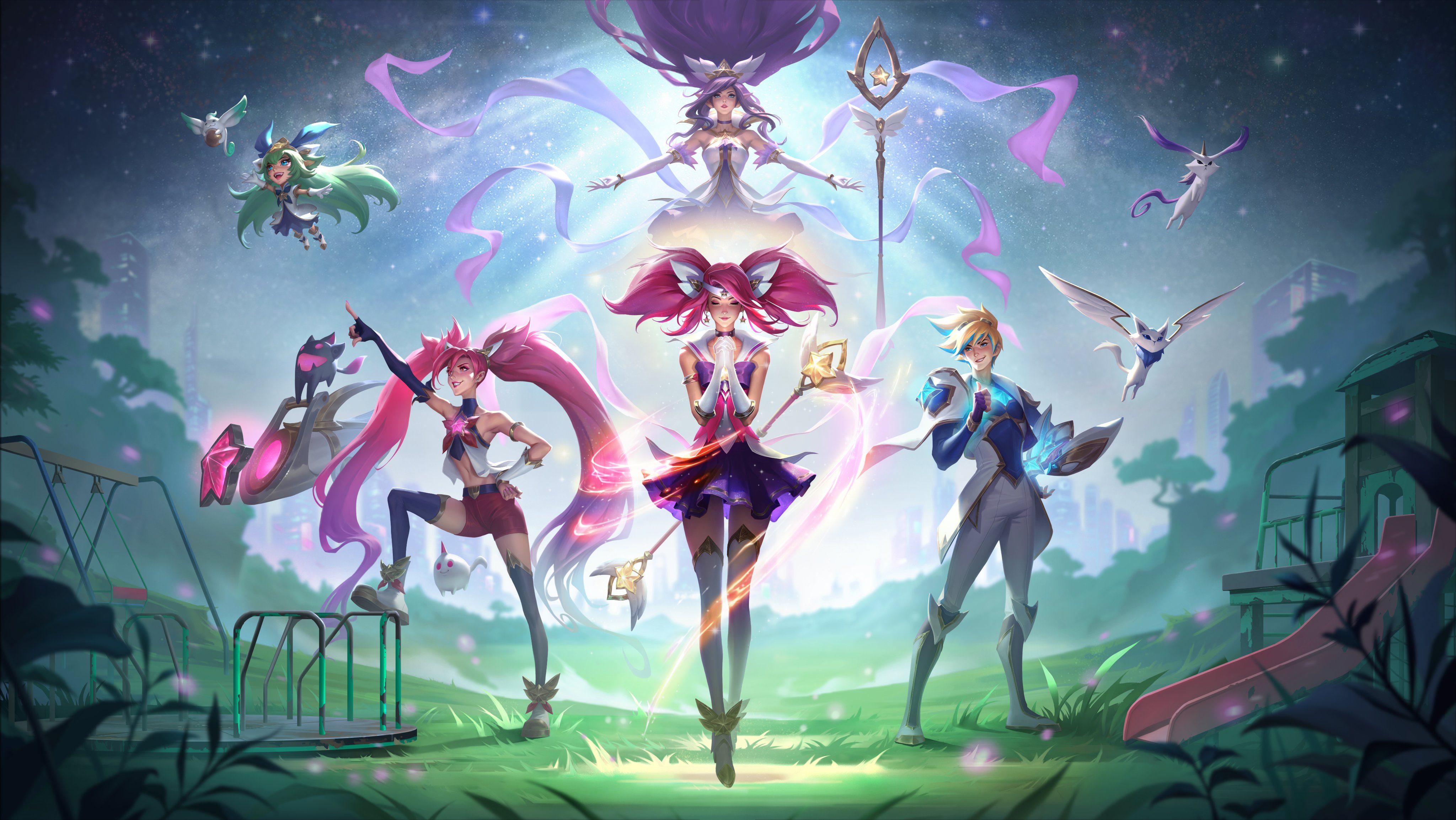 Download mobile wallpaper League Of Legends, Video Game, Janna (League Of Legends), Lux (League Of Legends), Ezreal (League Of Legends), Lulu (League Of Legends), Star Guardians for free.