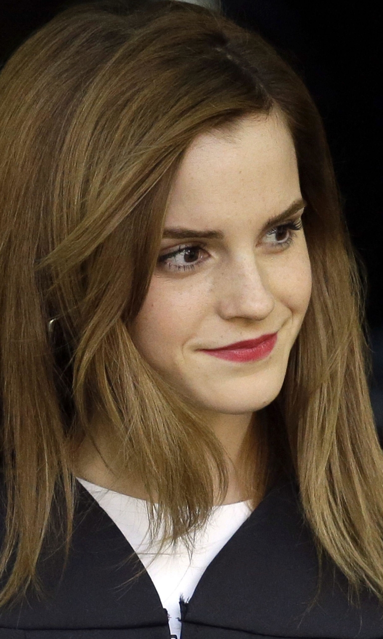 Download mobile wallpaper Emma Watson, Smile, American, Celebrity, Actress for free.