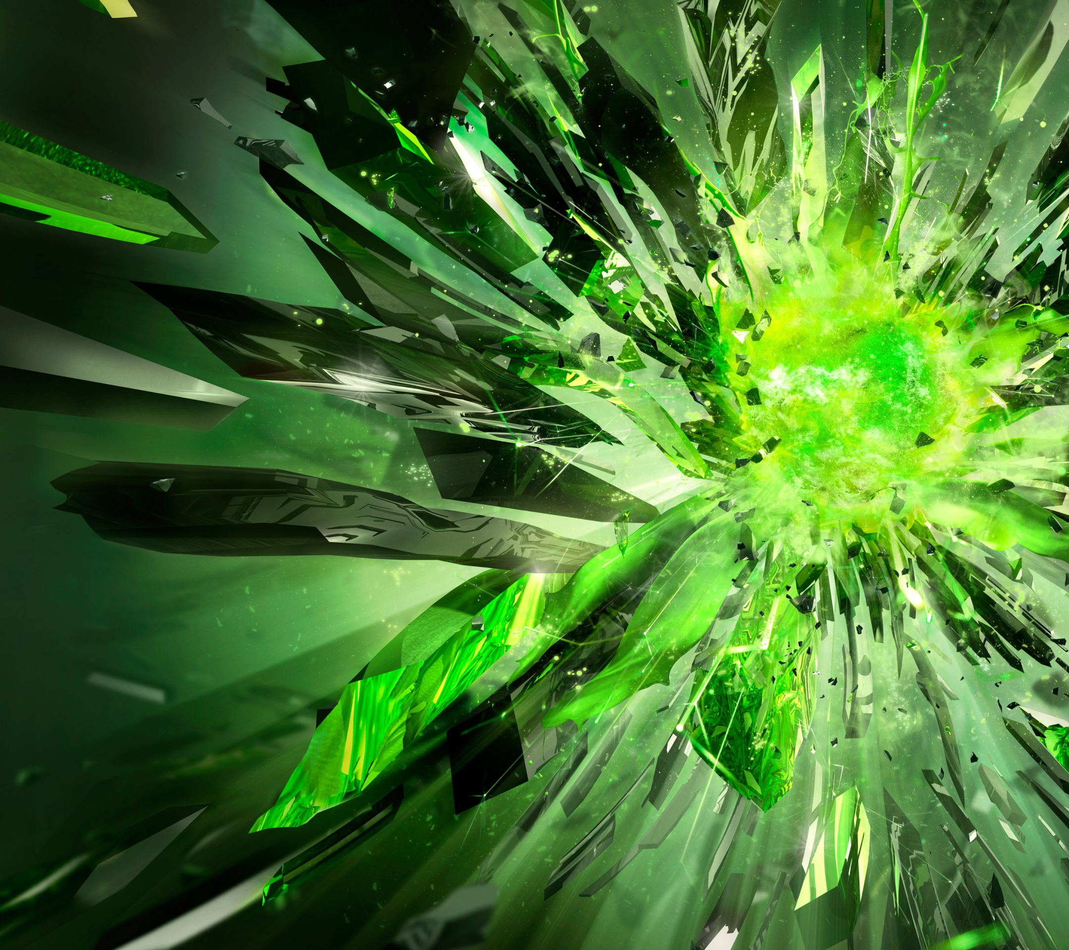 Free download wallpaper Explosion, Technology, Nvidia on your PC desktop