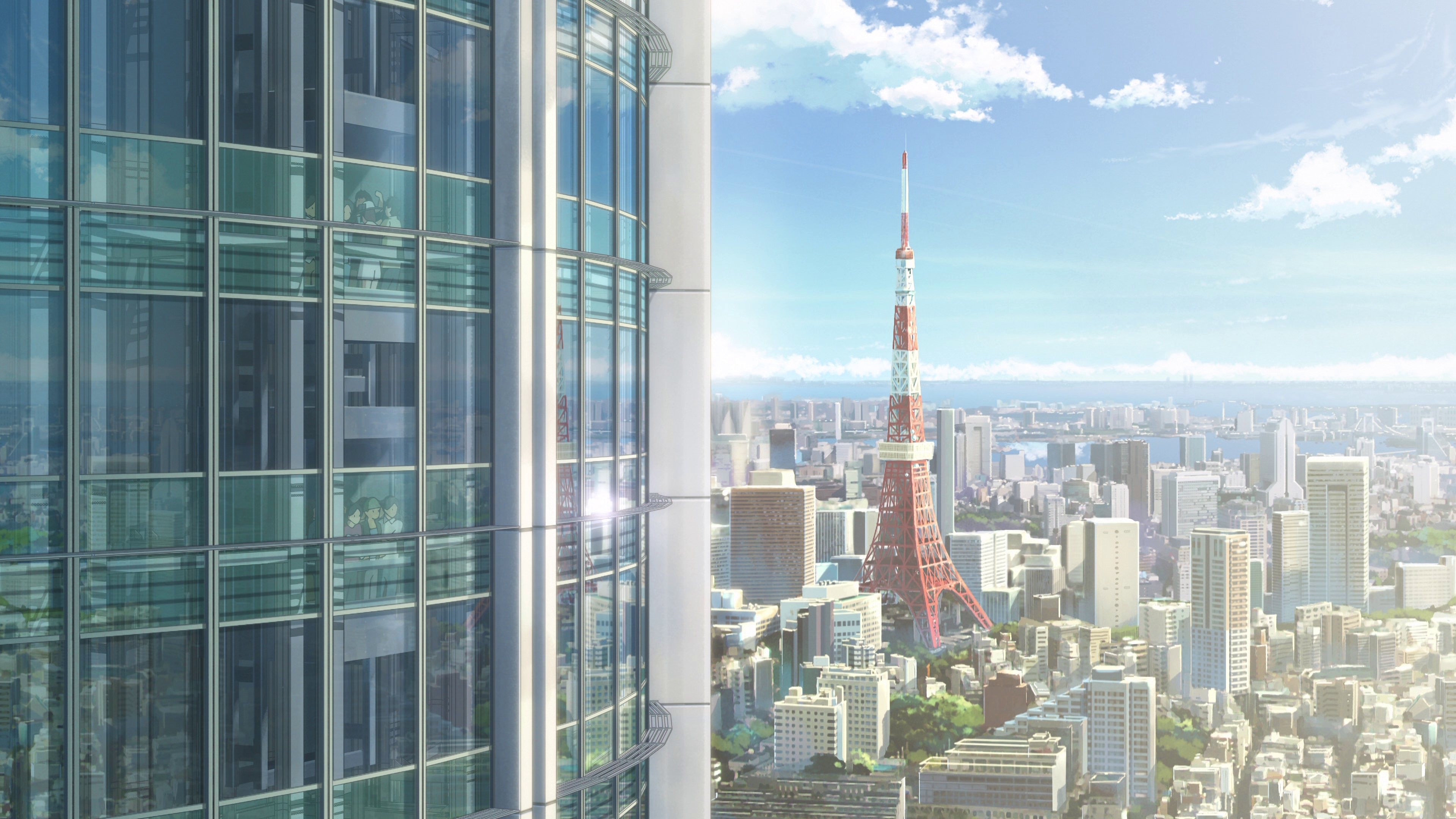 tokyo, anime, your name, city, cloud, kimi no na wa, sky, skyline, tokyo tower