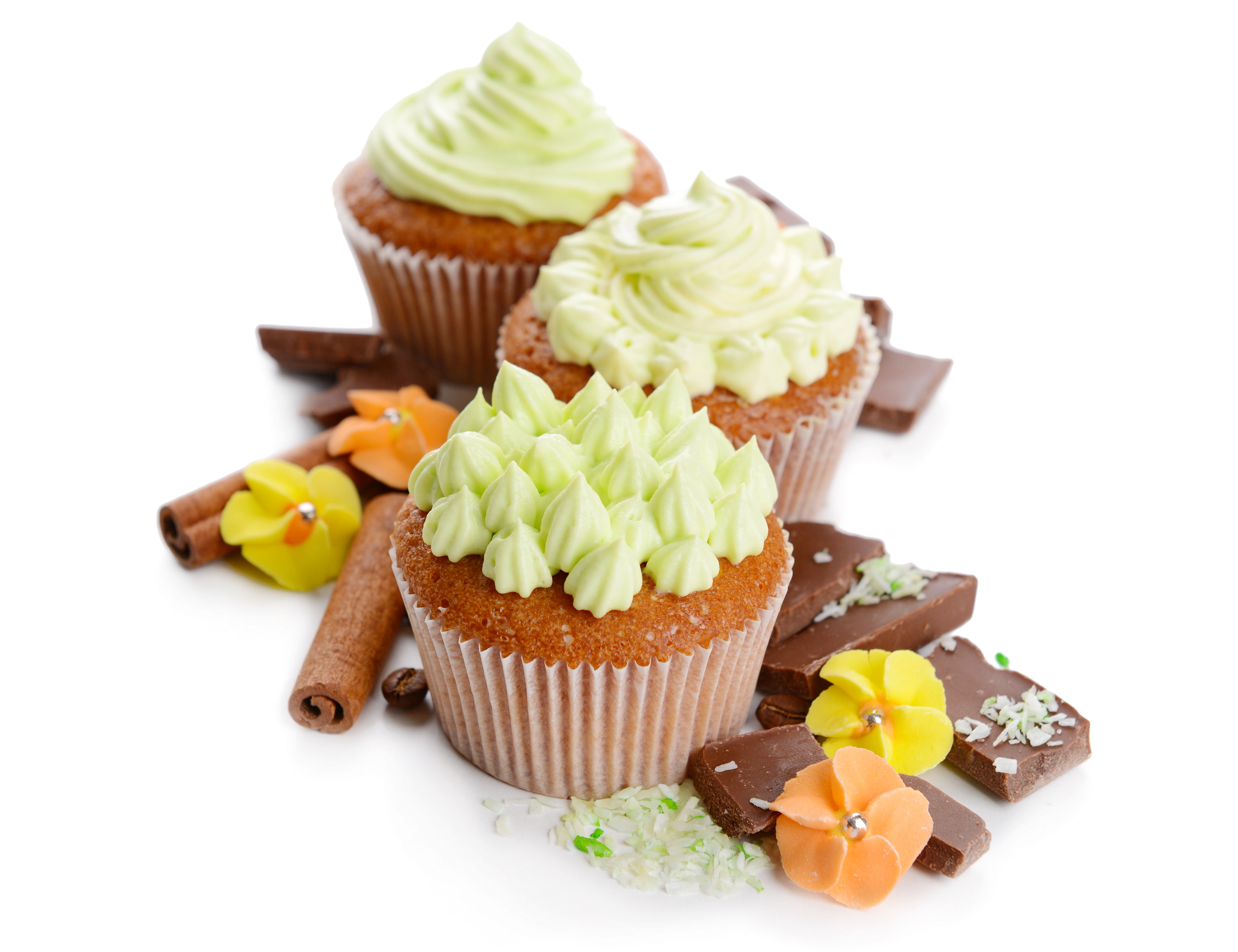 Téléchargez gratuitement l'image Nourriture, Desserts, Chocolat, Cannelle, Crème, Petit Gâteau sur le bureau de votre PC