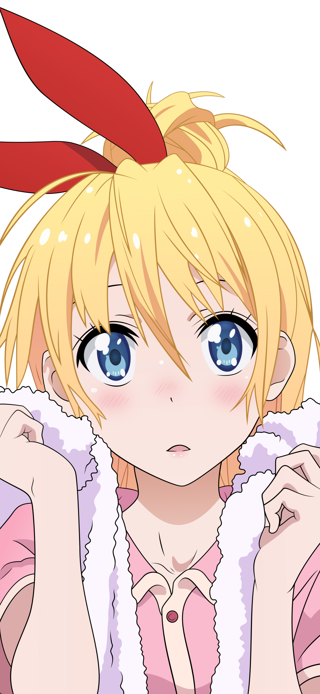 Download mobile wallpaper Anime, Blonde, Blue Eyes, Blush, Chitoge Kirisaki, Nisekoi for free.