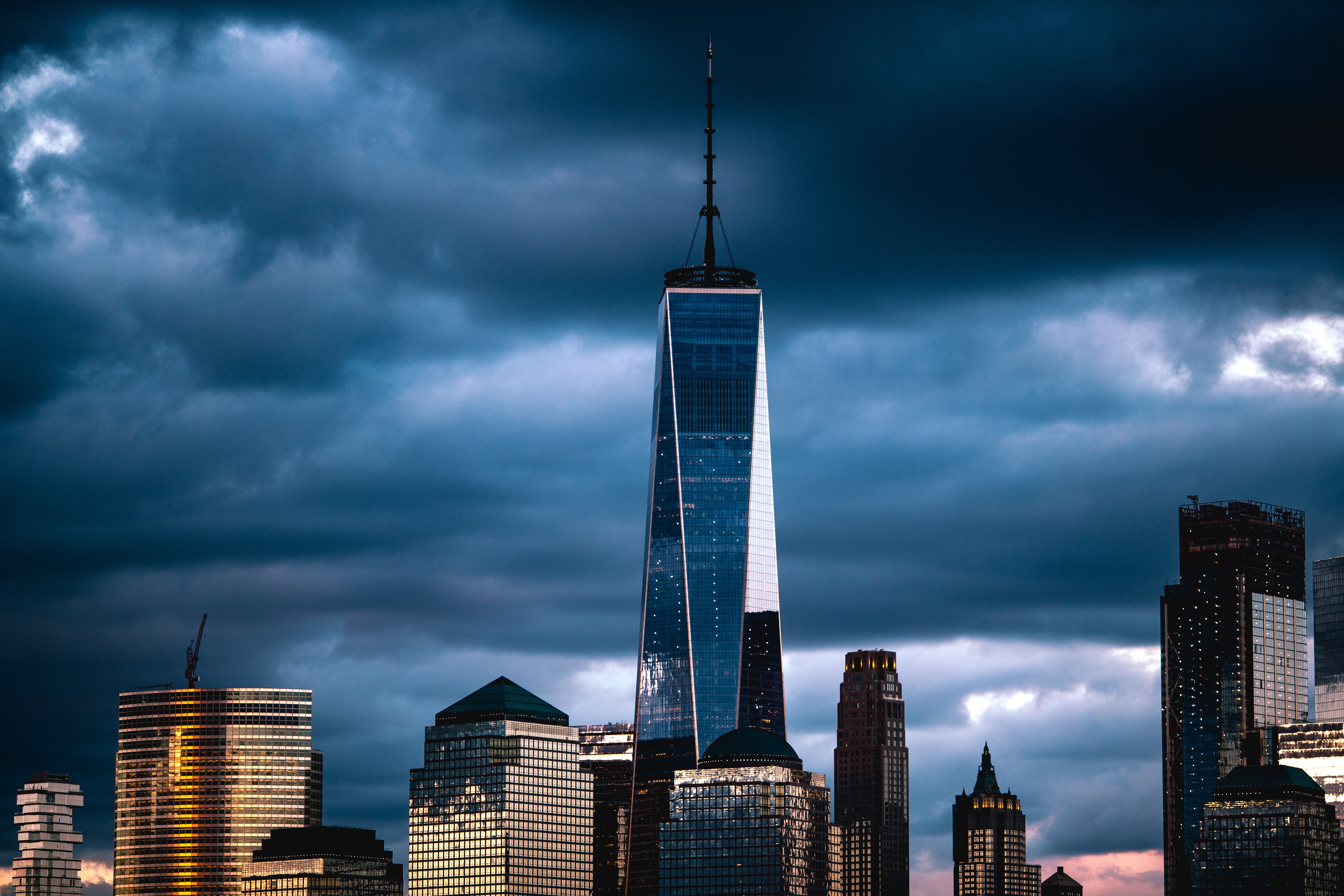 overcast, cities, clouds, usa, skyscraper, united states, mainly cloudy, new york