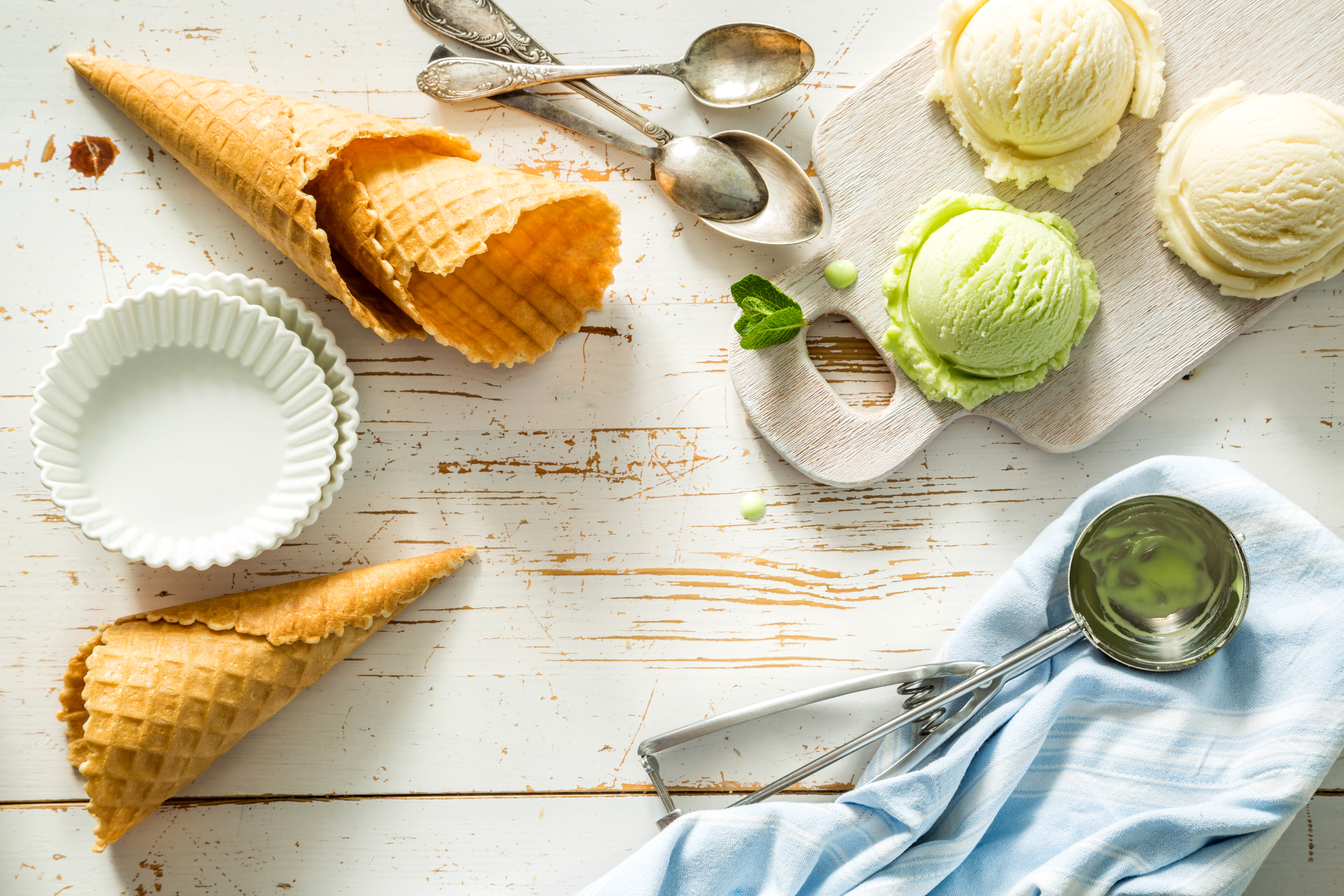 Free download wallpaper Food, Ice Cream, Still Life, Waffle Cone on your PC desktop