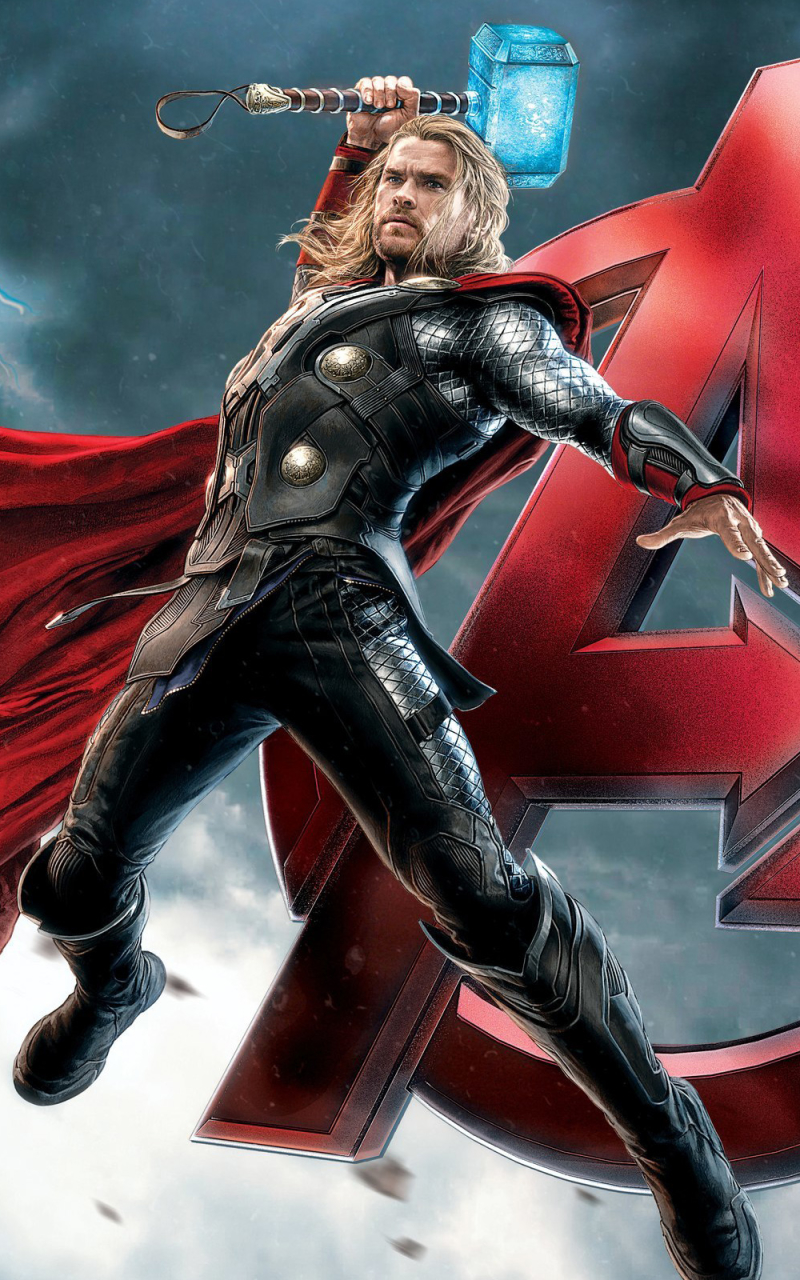 Handy-Wallpaper Filme, Thor, Die Rächer, Chris Hemsworth kostenlos herunterladen.