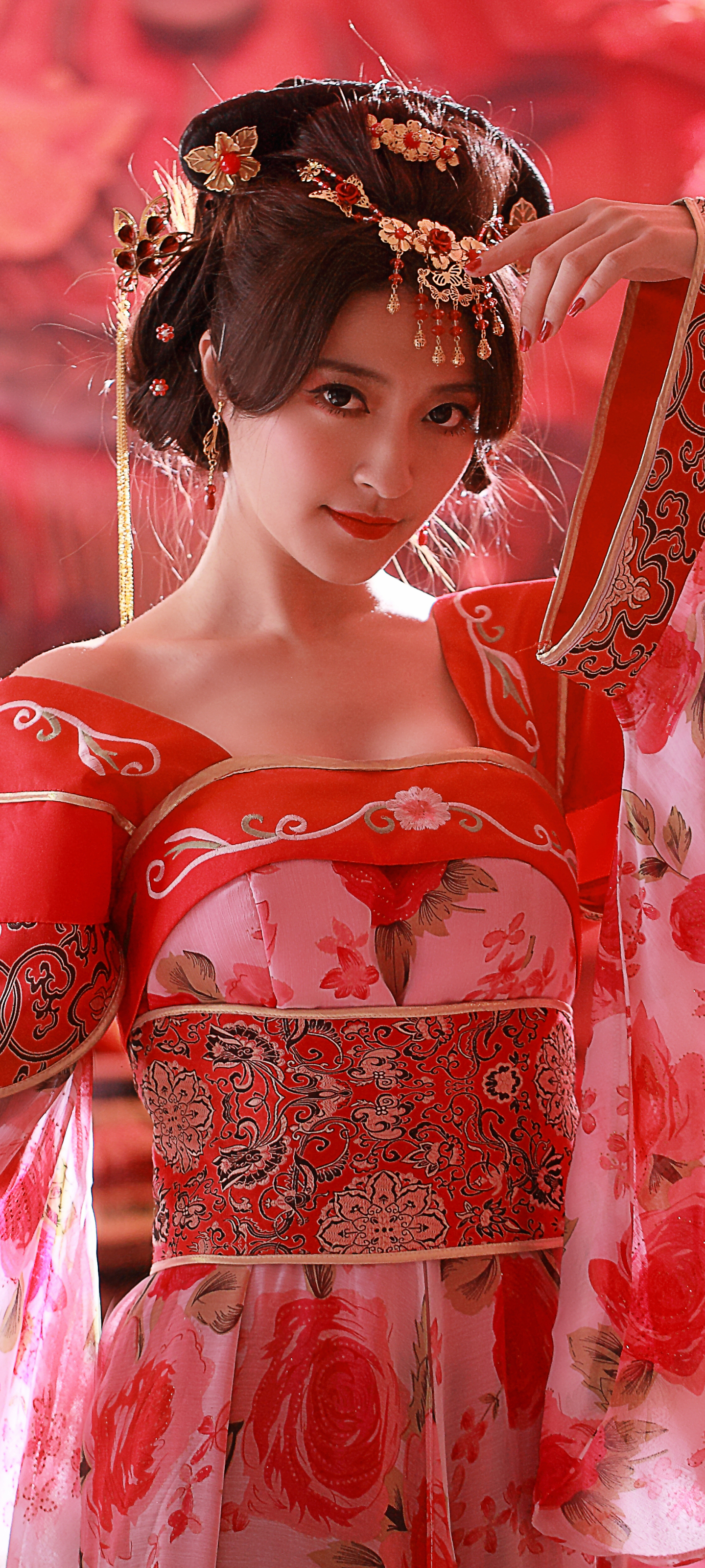 Download mobile wallpaper Women, Asian, Taiwanese, Traditional Costume, National Dress, Hair Dress for free.