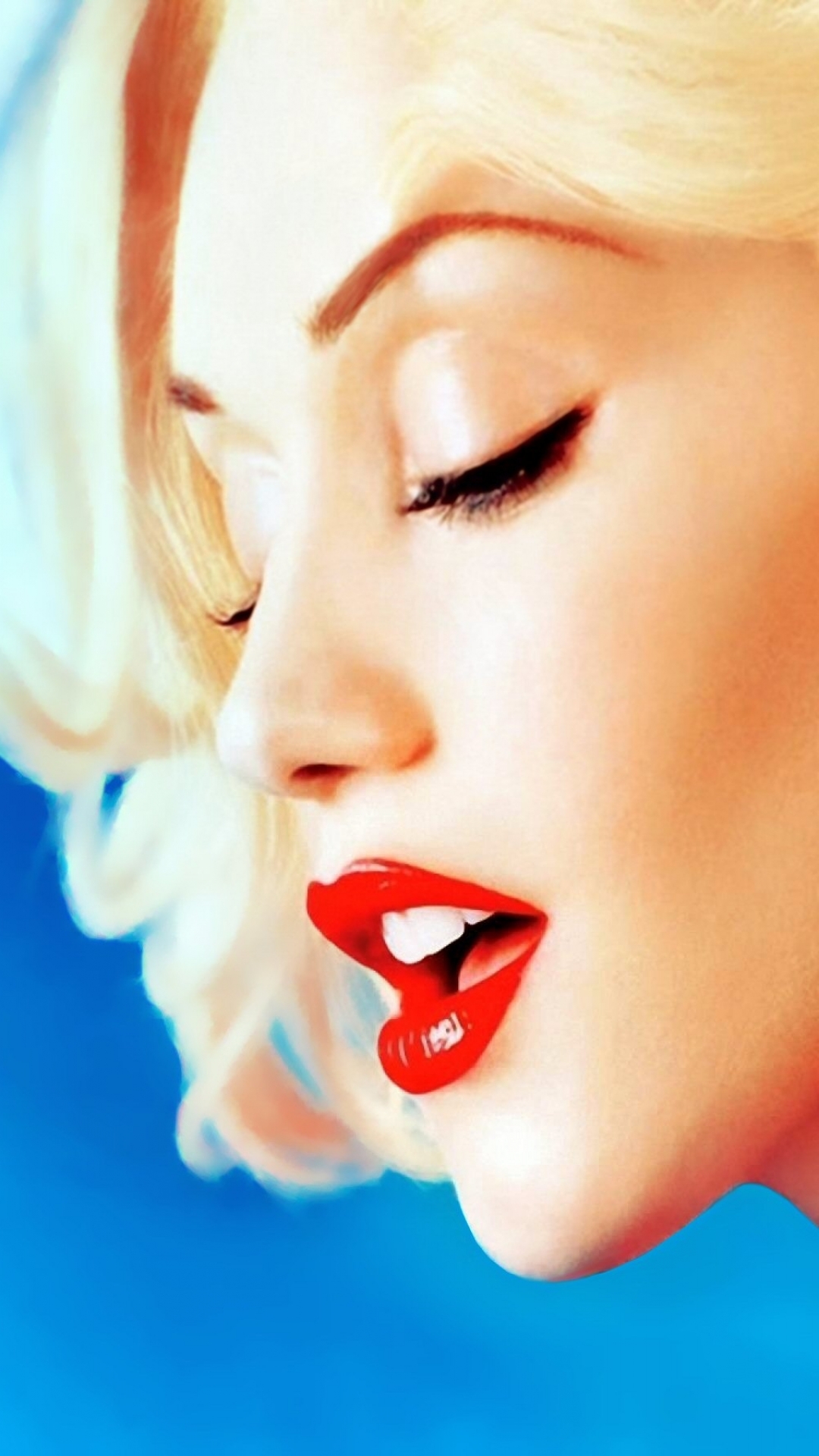 Download mobile wallpaper Music, Blonde, Face, Gwen Stefani for free.