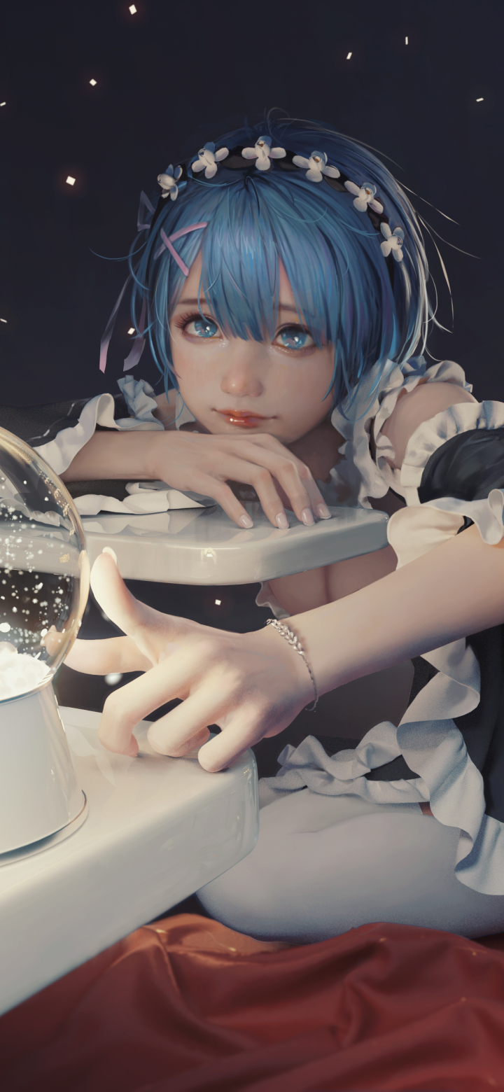 Handy-Wallpaper Weihnachten, Animes, Re:zero Das Leben In Einer Anderen Welt Beginnen, Rem (Re: Null) kostenlos herunterladen.