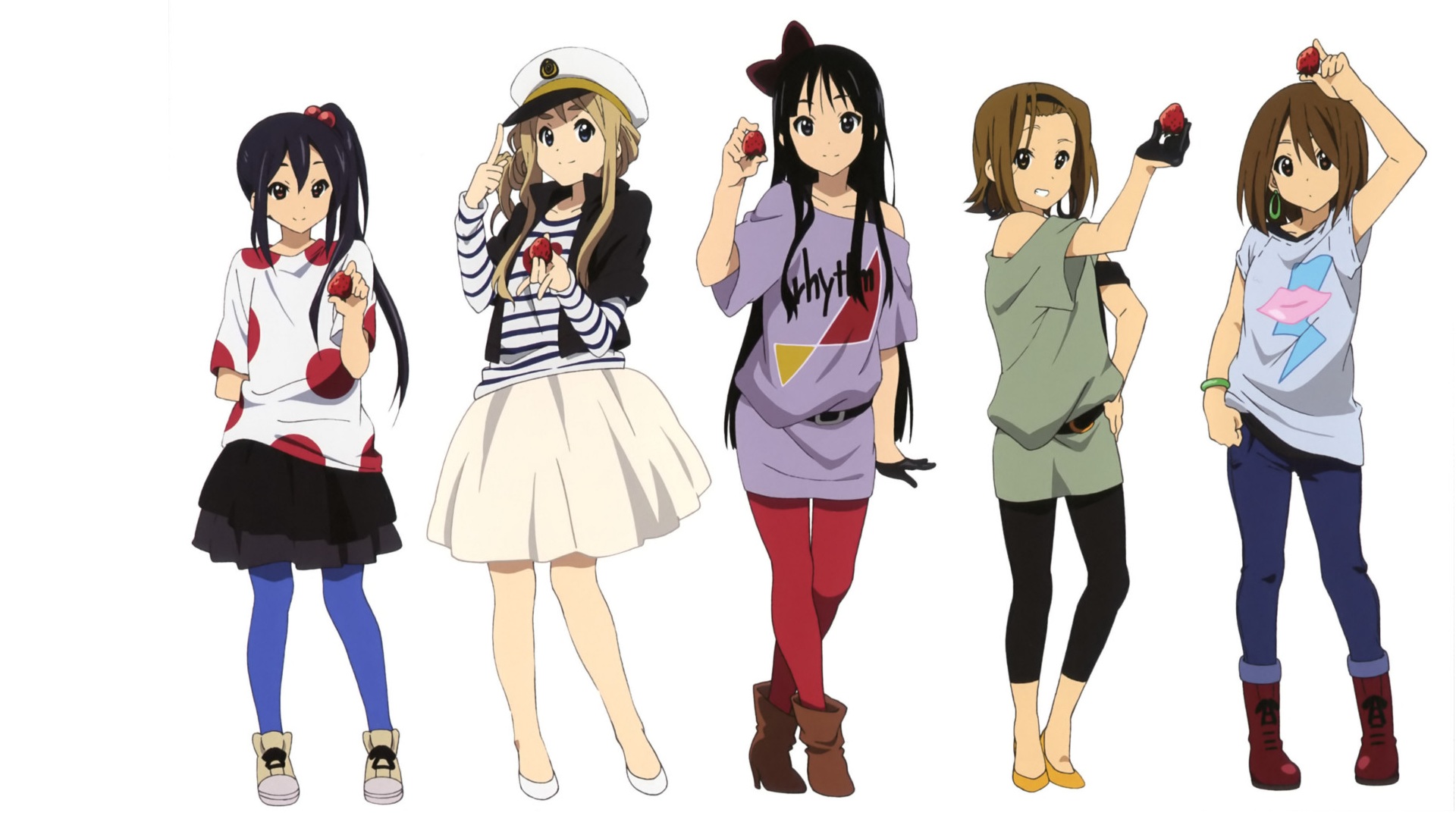 Handy-Wallpaper Animes, Mio Akiyama, K On!, Azusa Nakano, Ritsu Tainaka, Tsumugi Kotobuki, Yui Hirasawa kostenlos herunterladen.