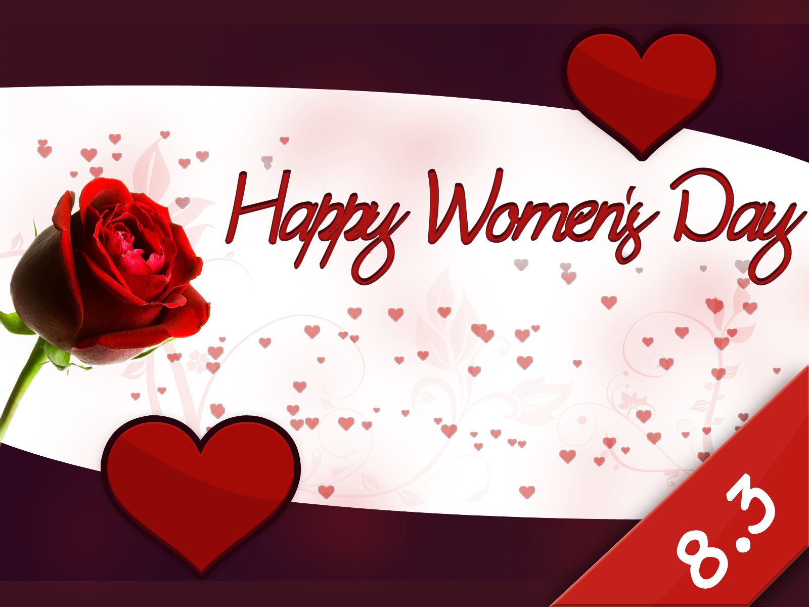 holiday, women's day, flower, happy women's day, heart, rose, statement