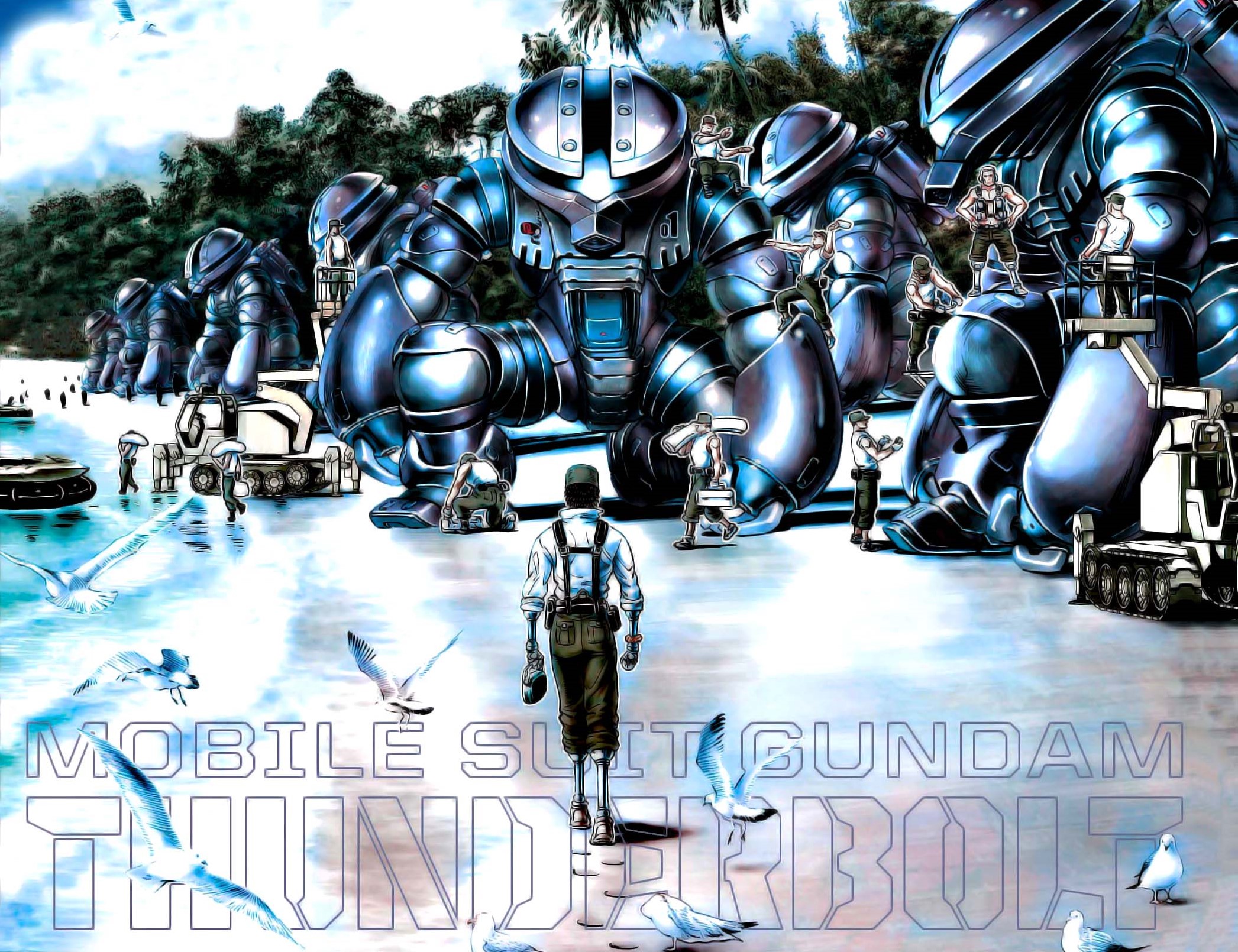 447989 économiseurs d'écran et fonds d'écran Mobile Suit Gundam Thunderbolt sur votre téléphone. Téléchargez  images gratuitement