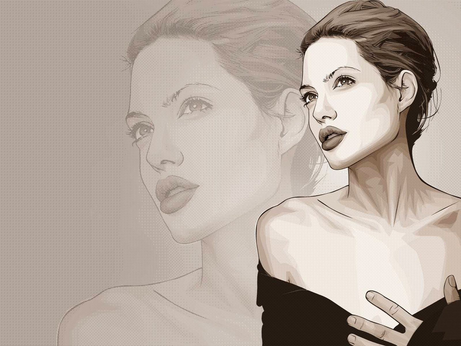 Descarga gratuita de fondo de pantalla para móvil de Angelina Jolie, Artístico, Mujeres.