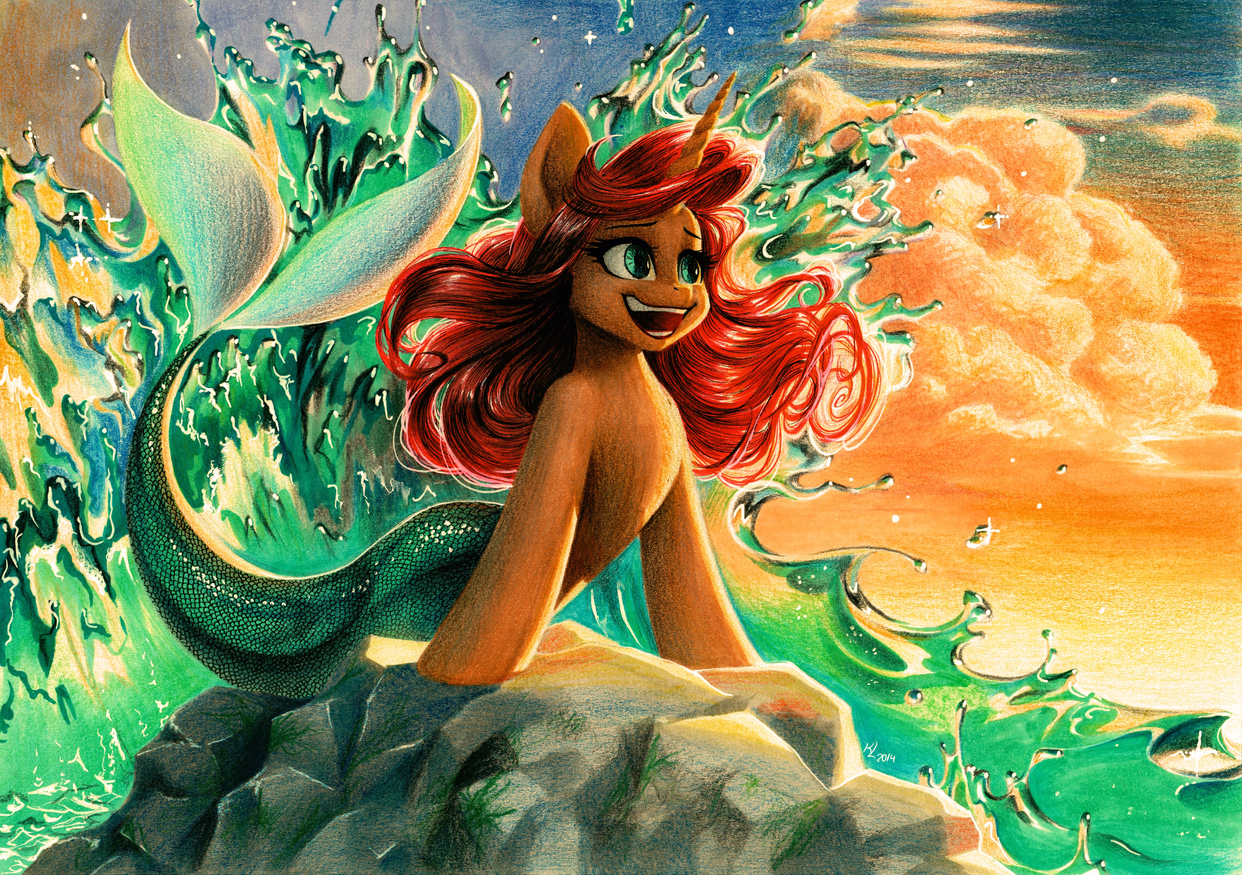 Download mobile wallpaper Pony, My Little Pony, Mermaid, Tv Show, Red Hair, Ariel (The Little Mermaid) for free.