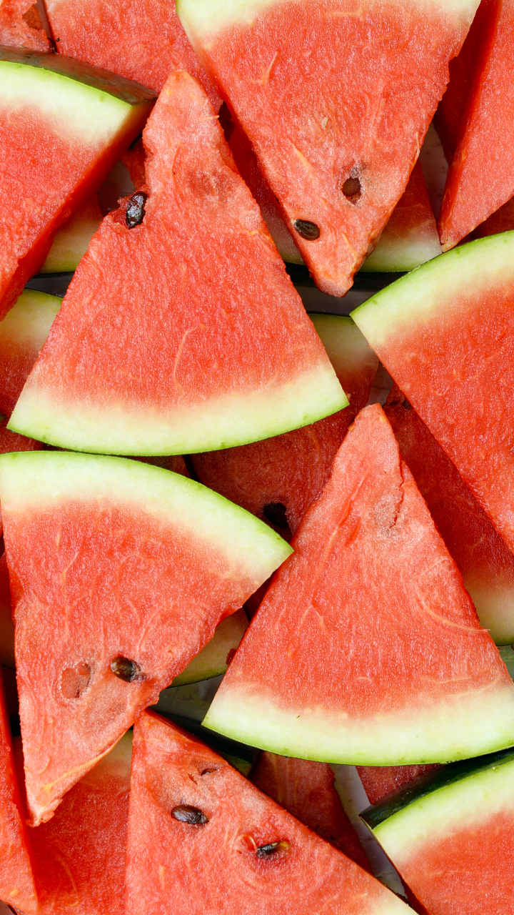 Handy-Wallpaper Obst, Frucht, Wassermelone, Dreieck, Nahrungsmittel, Früchte kostenlos herunterladen.