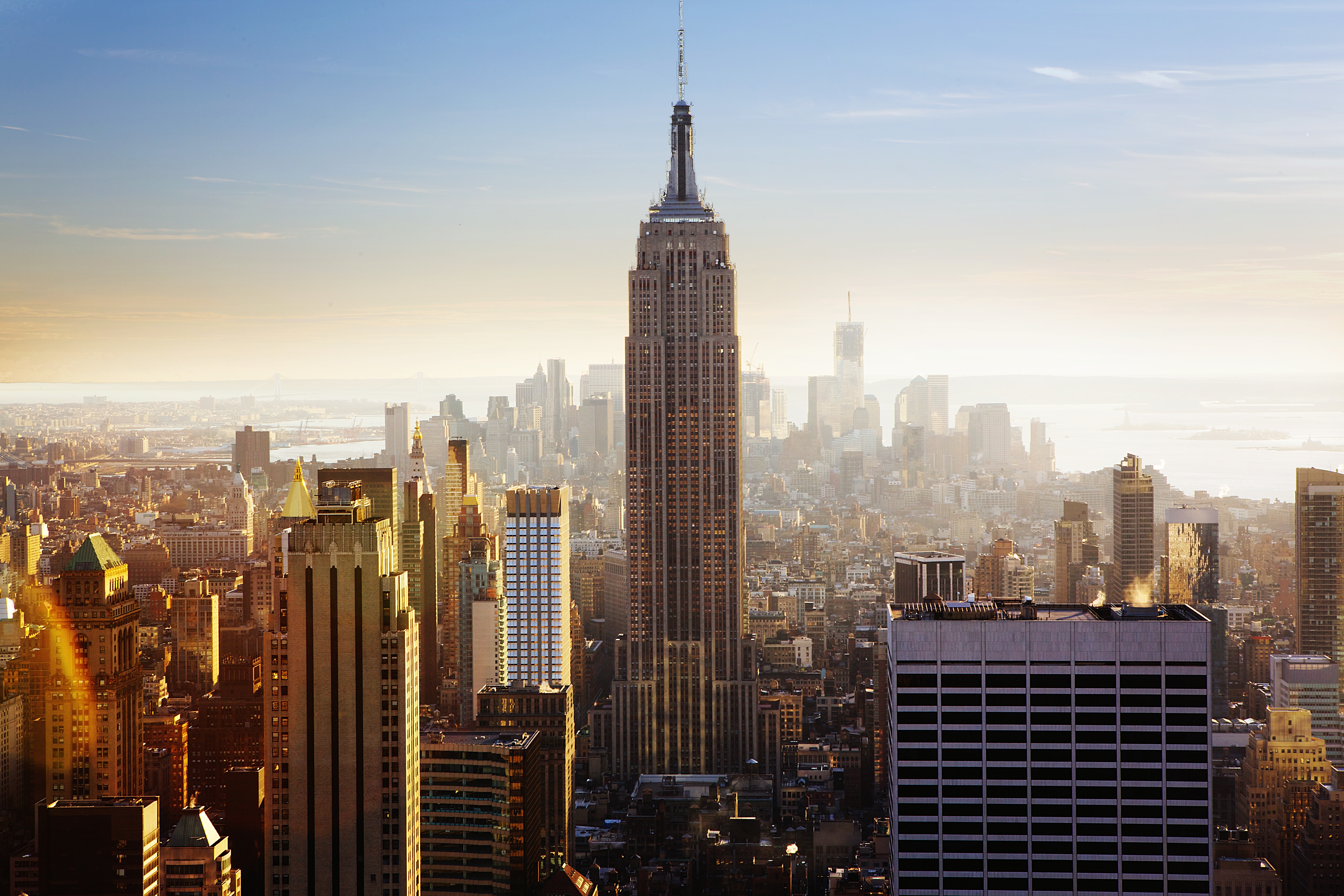 Скачать картинку Города, Нью Йорк, Сделано Человеком, Манхэттен в телефон бесплатно.