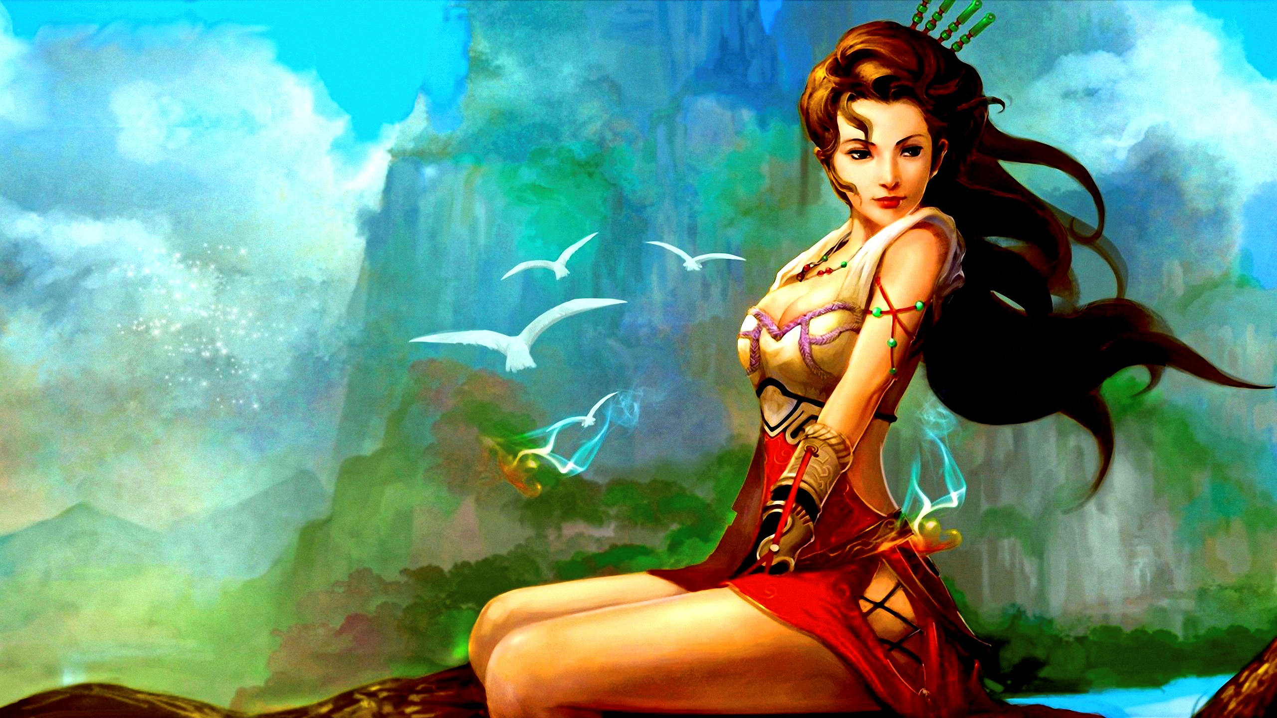 Free download wallpaper Fantasy, Cute, Women on your PC desktop