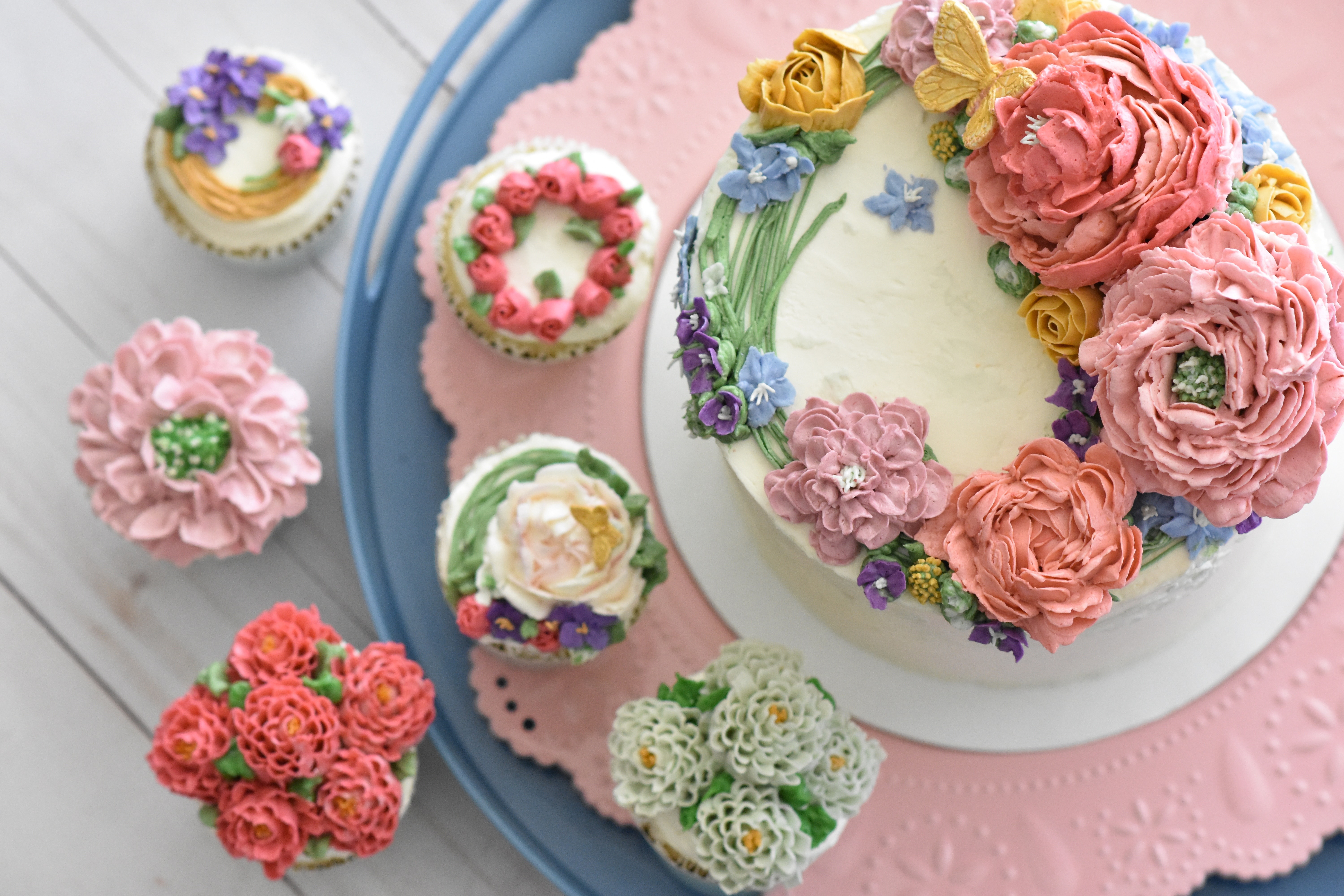 Handy-Wallpaper Dessert, Blume, Kuchen, Nahrungsmittel kostenlos herunterladen.