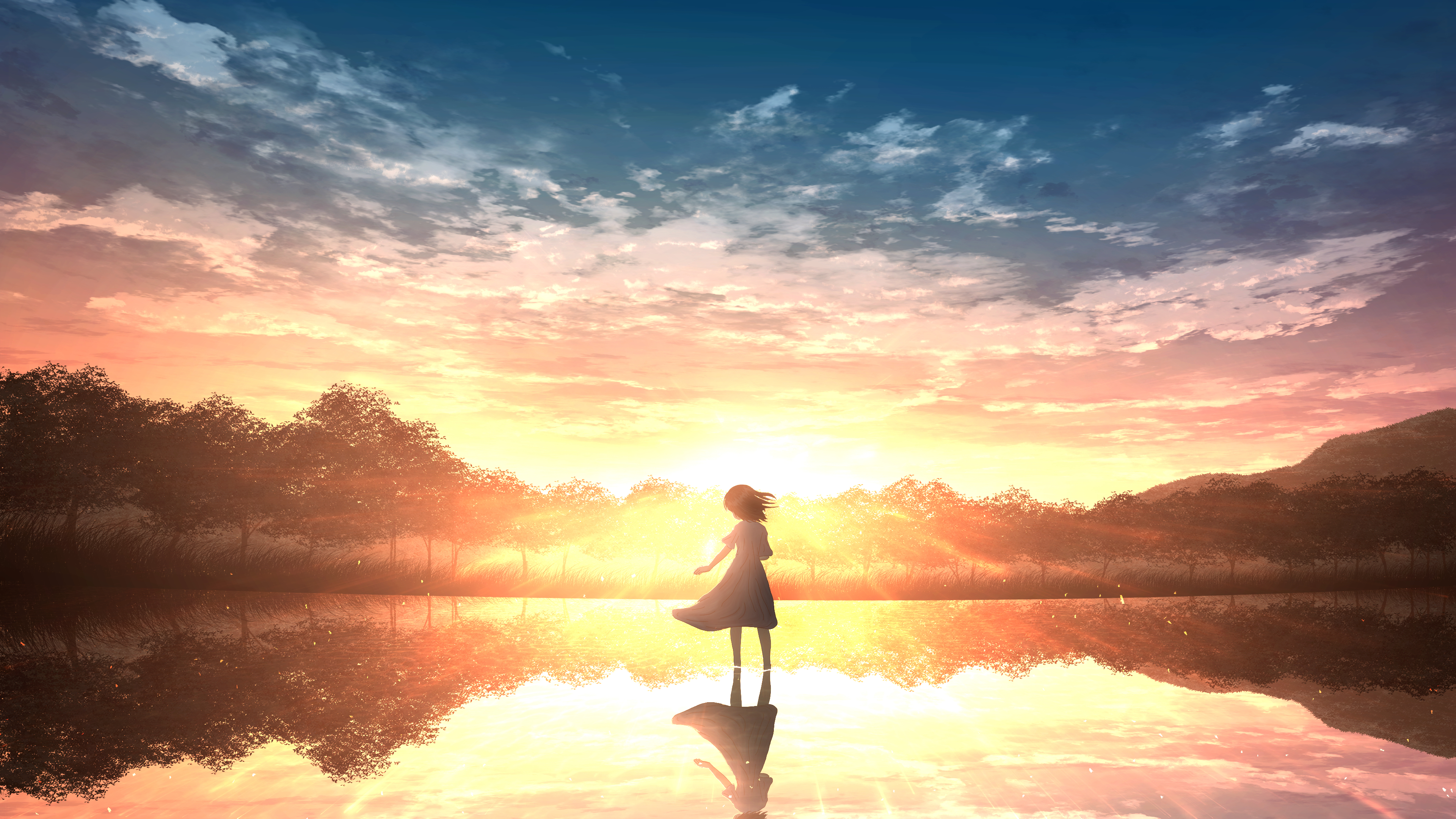 Free download wallpaper Anime, Sky, Original on your PC desktop