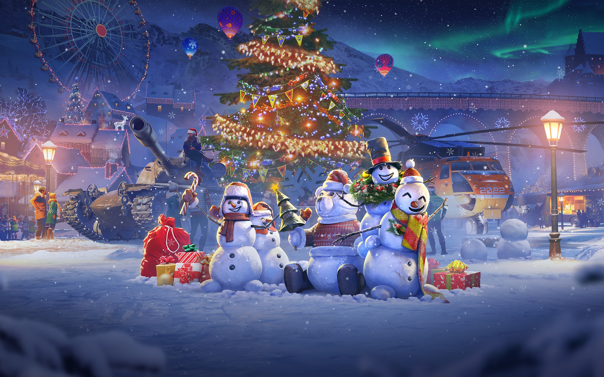 Free download wallpaper World Of Tanks, Christmas, Video Game on your PC desktop