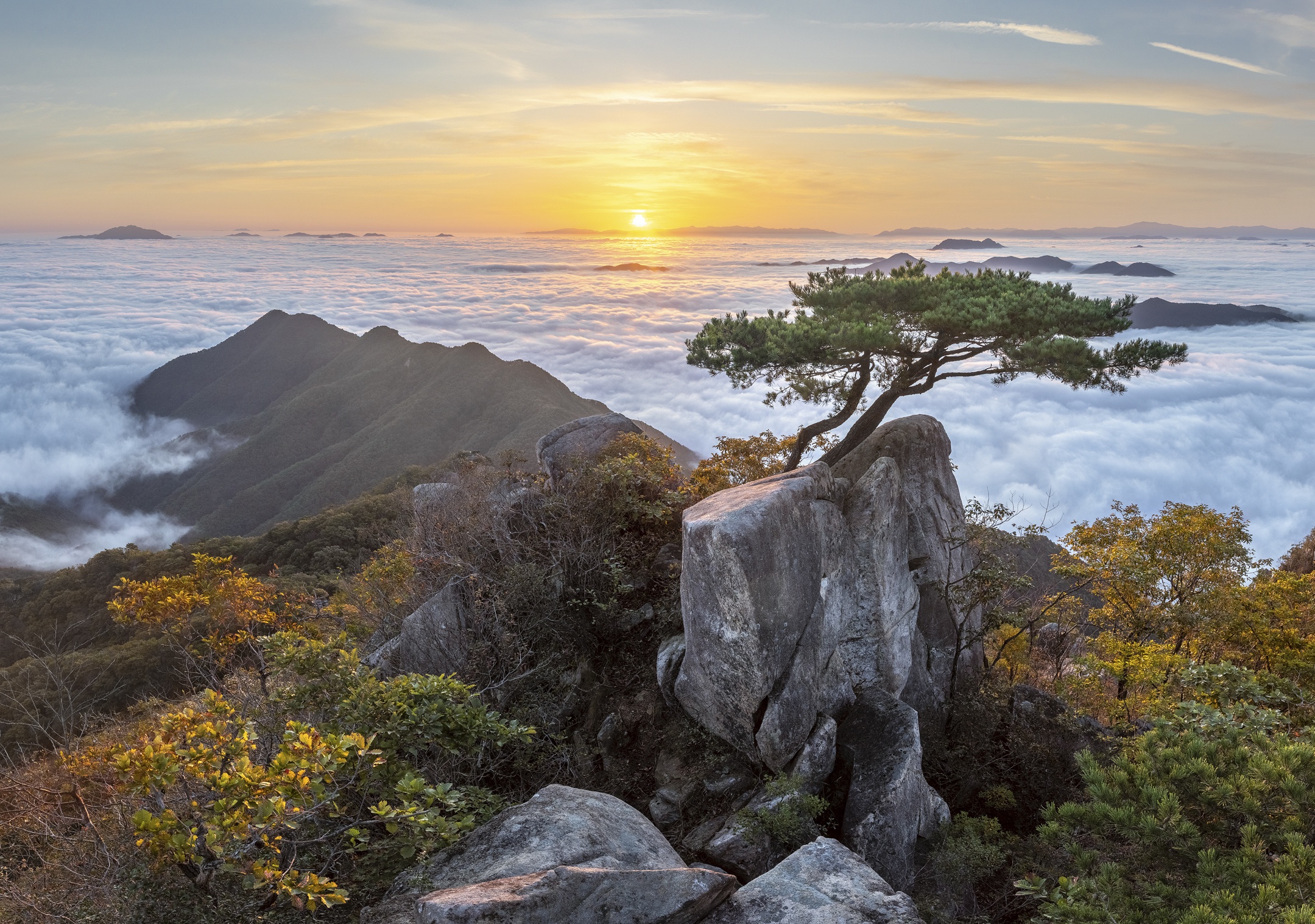 earth, sunrise, cloud, horizon, landscape, nature, south korea