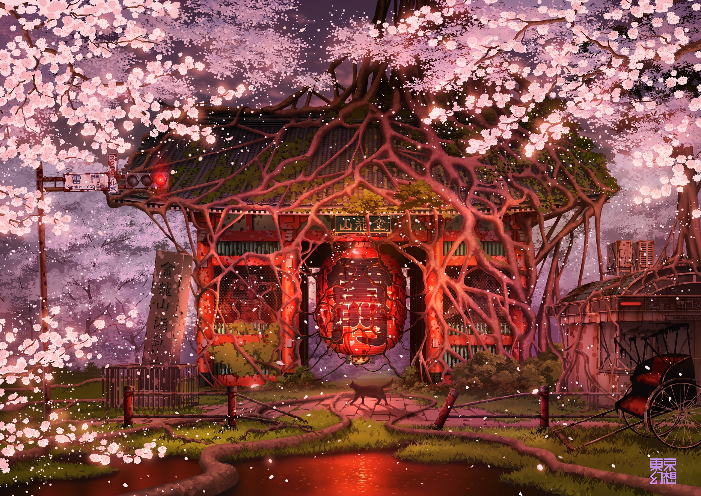 Download mobile wallpaper Fantasy, Oriental, Gate for free.